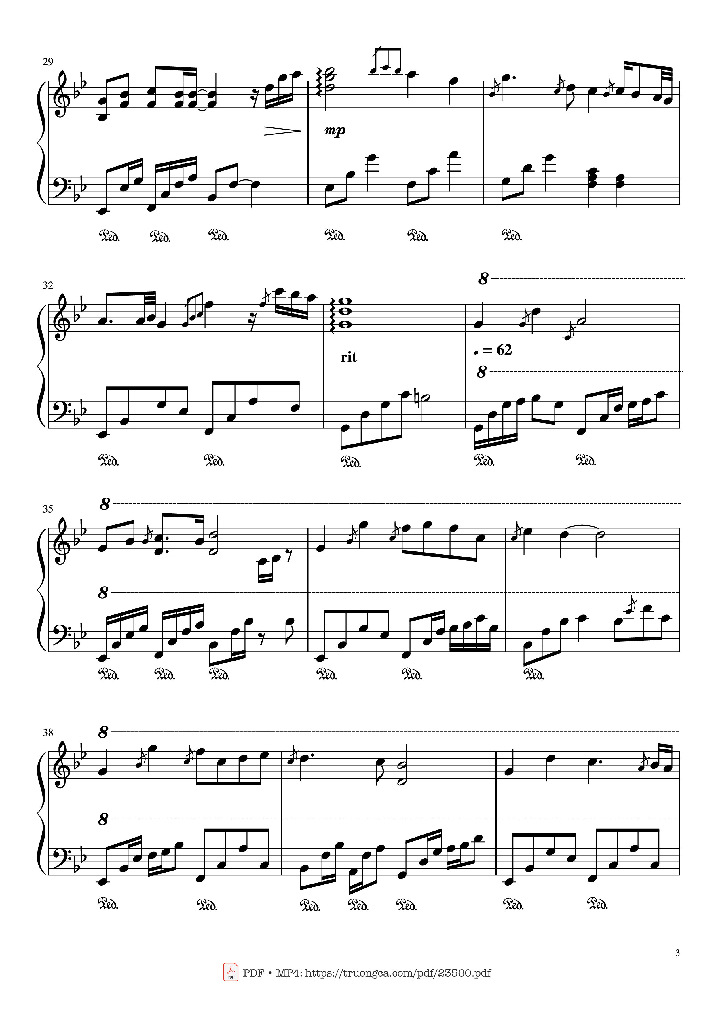 Trang 3 của Sheet nhạc PDF bài hát Endless Love (The Mythe) Sheet Piano - Jelle De Vos