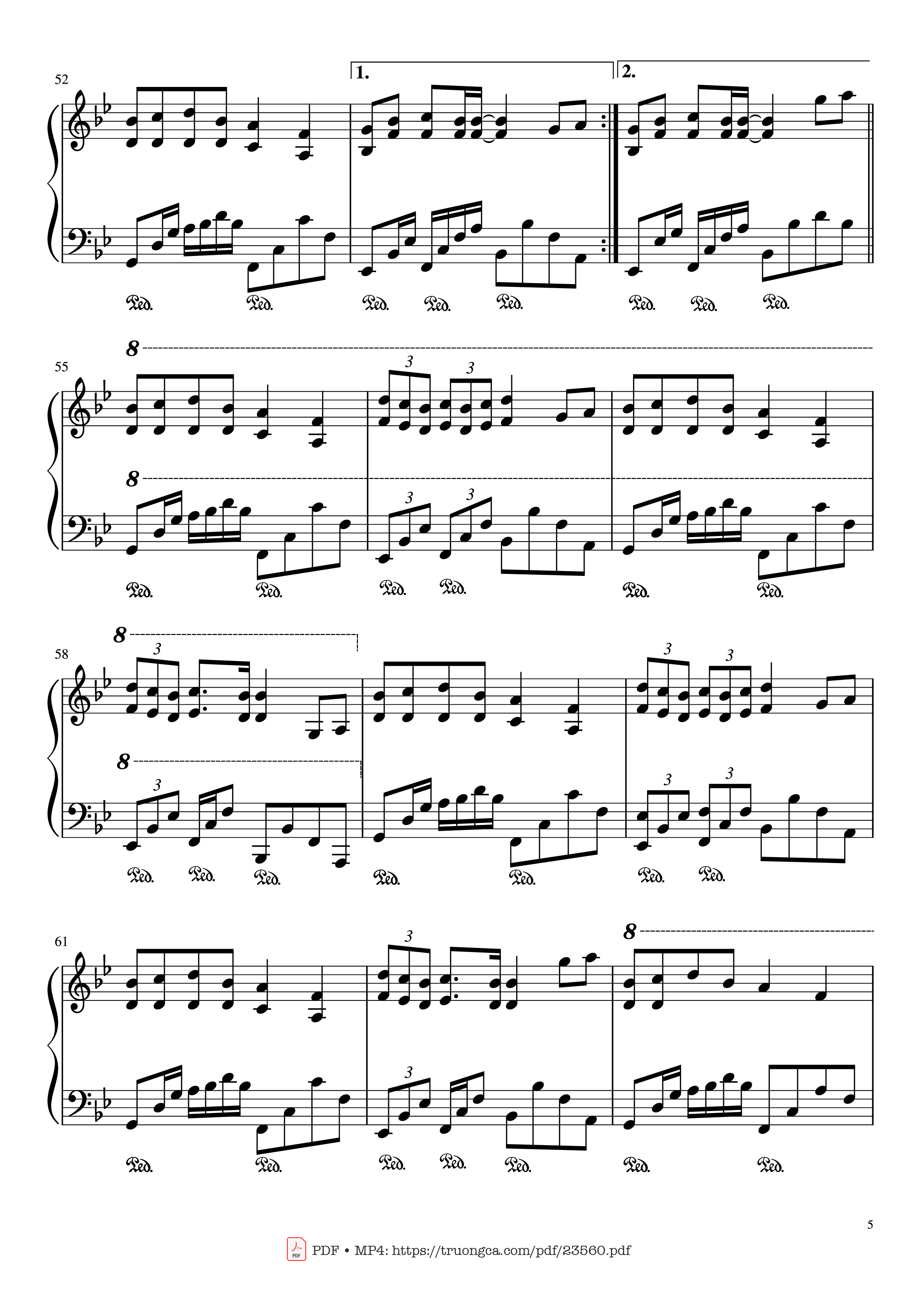 Trang 5 của Sheet nhạc PDF bài hát Endless Love (The Mythe) Sheet Piano - Jelle De Vos