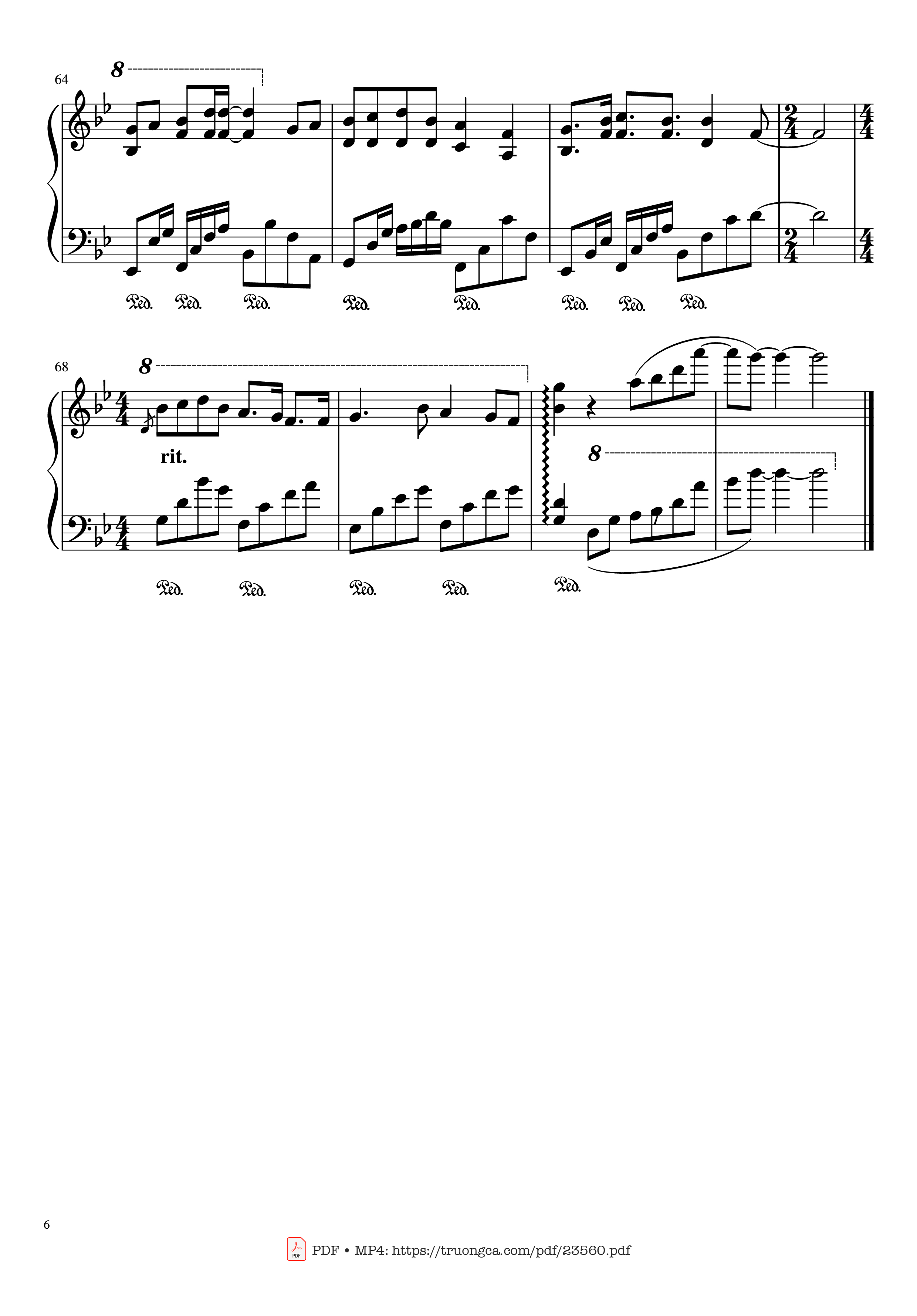 Trang 6 của Sheet nhạc PDF bài hát Endless Love (The Mythe) Sheet Piano - Jelle De Vos