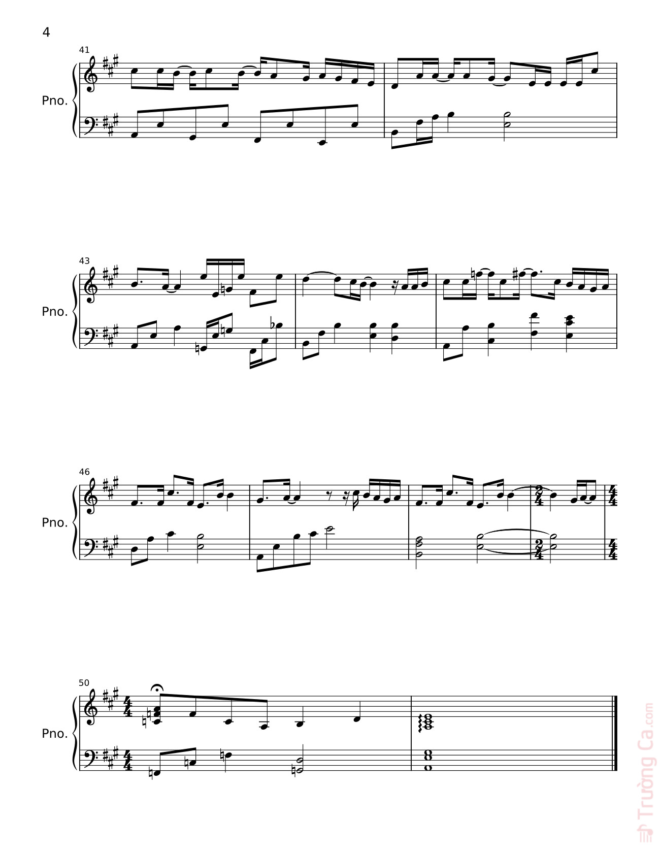 Trang 4 của Sheet nhạc PDF bài hát Lời Tạm Biệt Chưa Nói Sheet Piano - Bastet-Cehmet