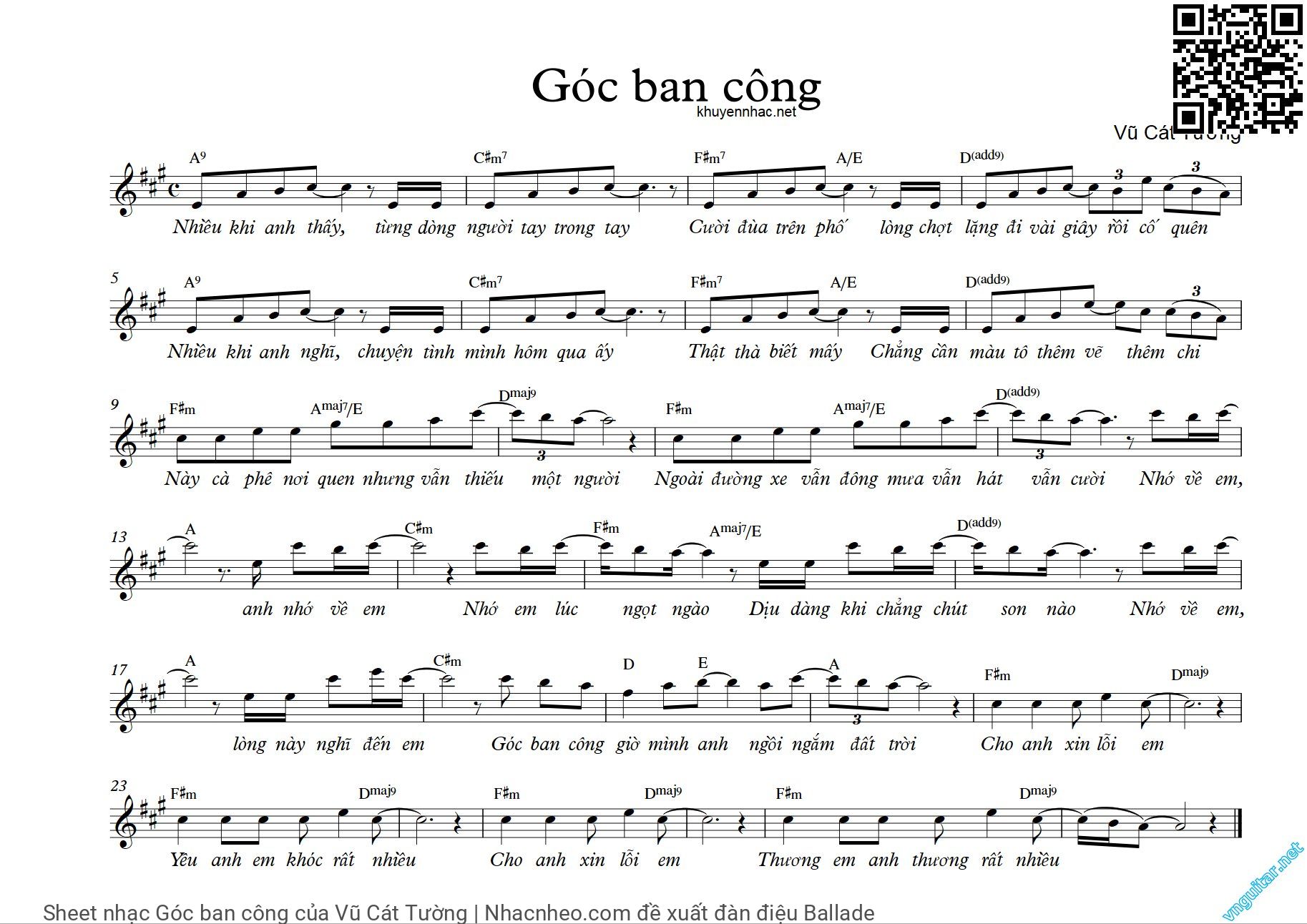 Góc ban công - Vũ Cát Tường