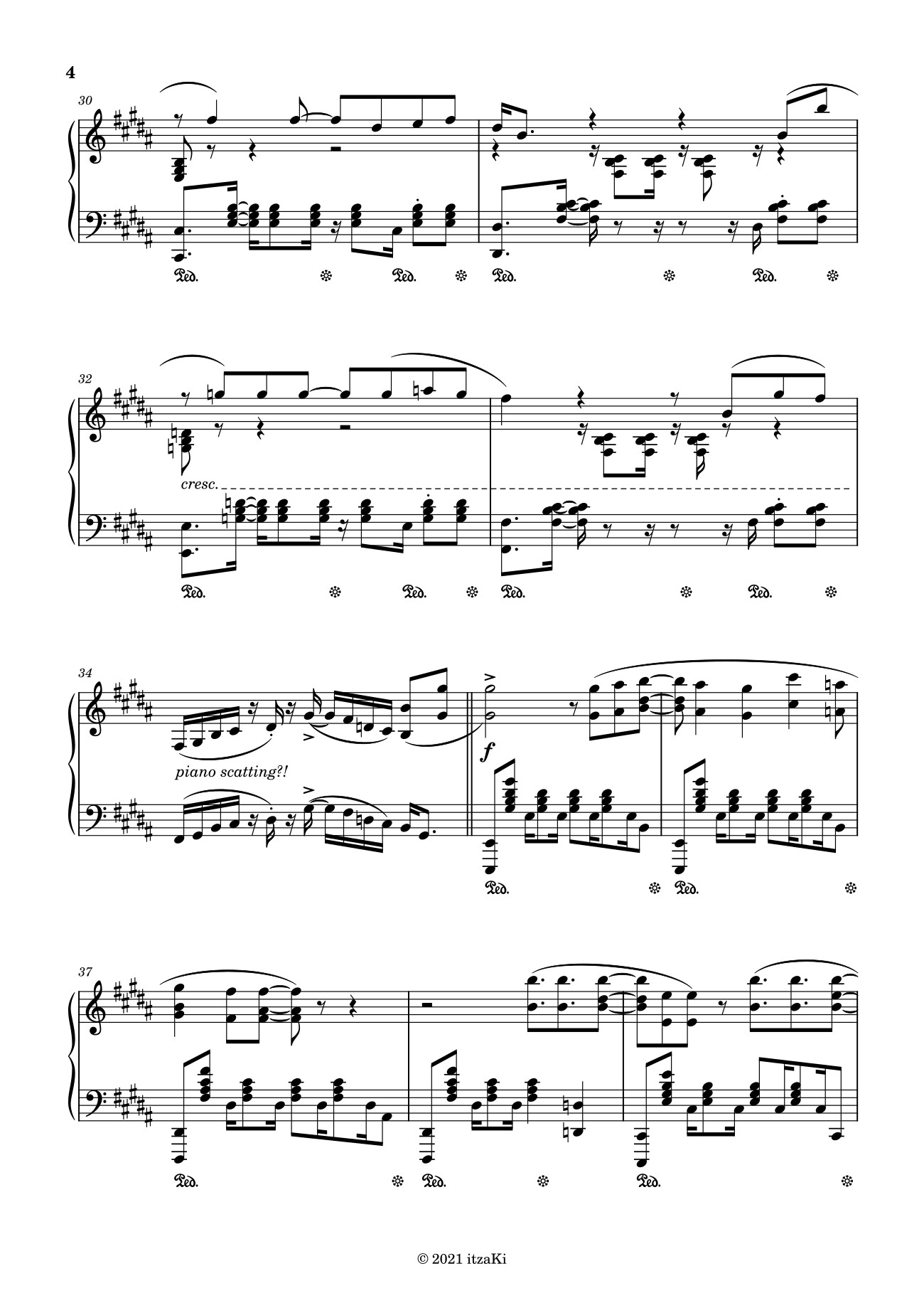 Trang 4 của Sheet nhạc PDF Piano bài hát EVERBLUE -  Blue Period OP - ItzaKi