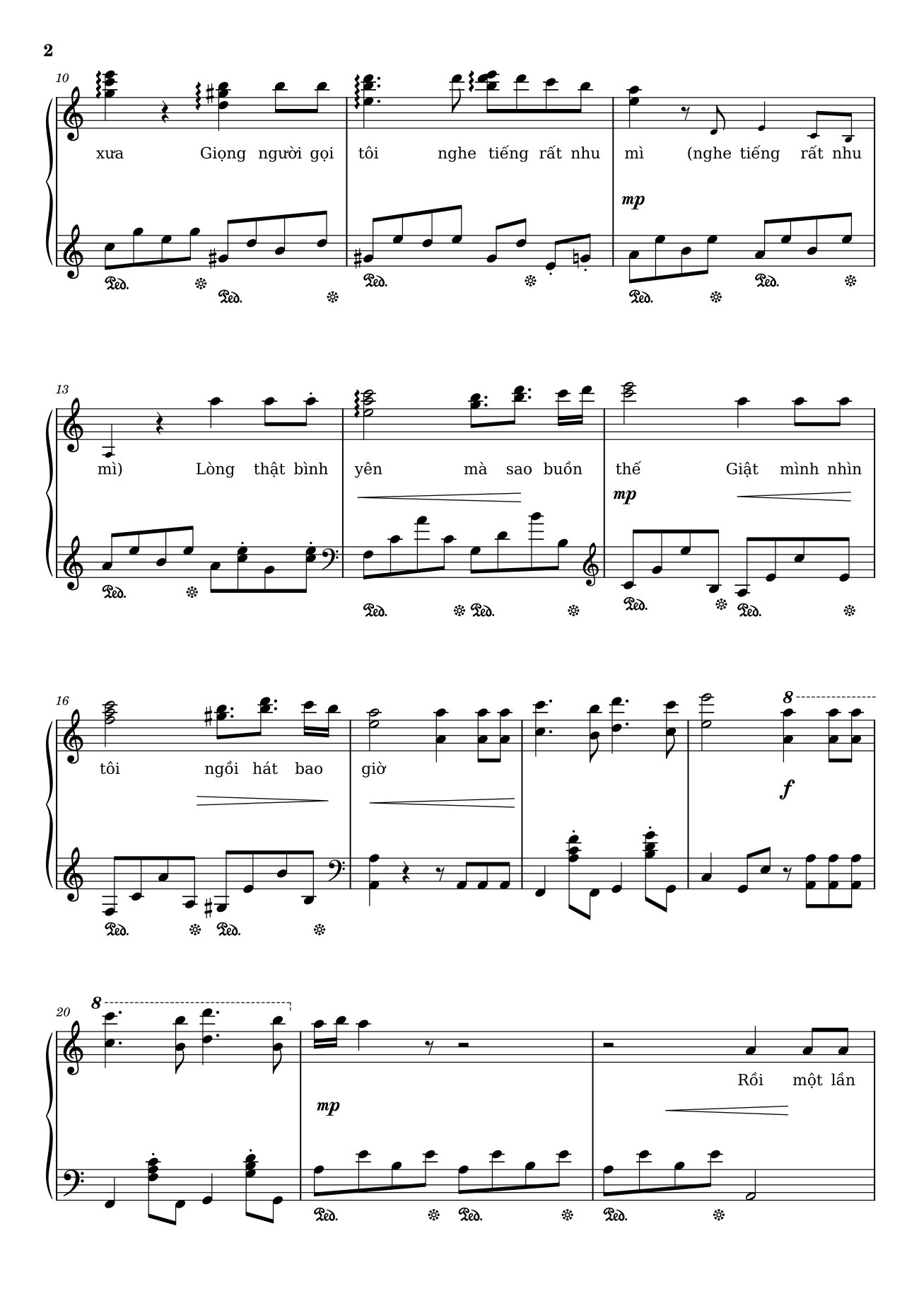 Trang 2 của Sheet nhạc PDF bài hát Bên đời hiu quạnh Sheet Piano - Trịnh Công Sơn