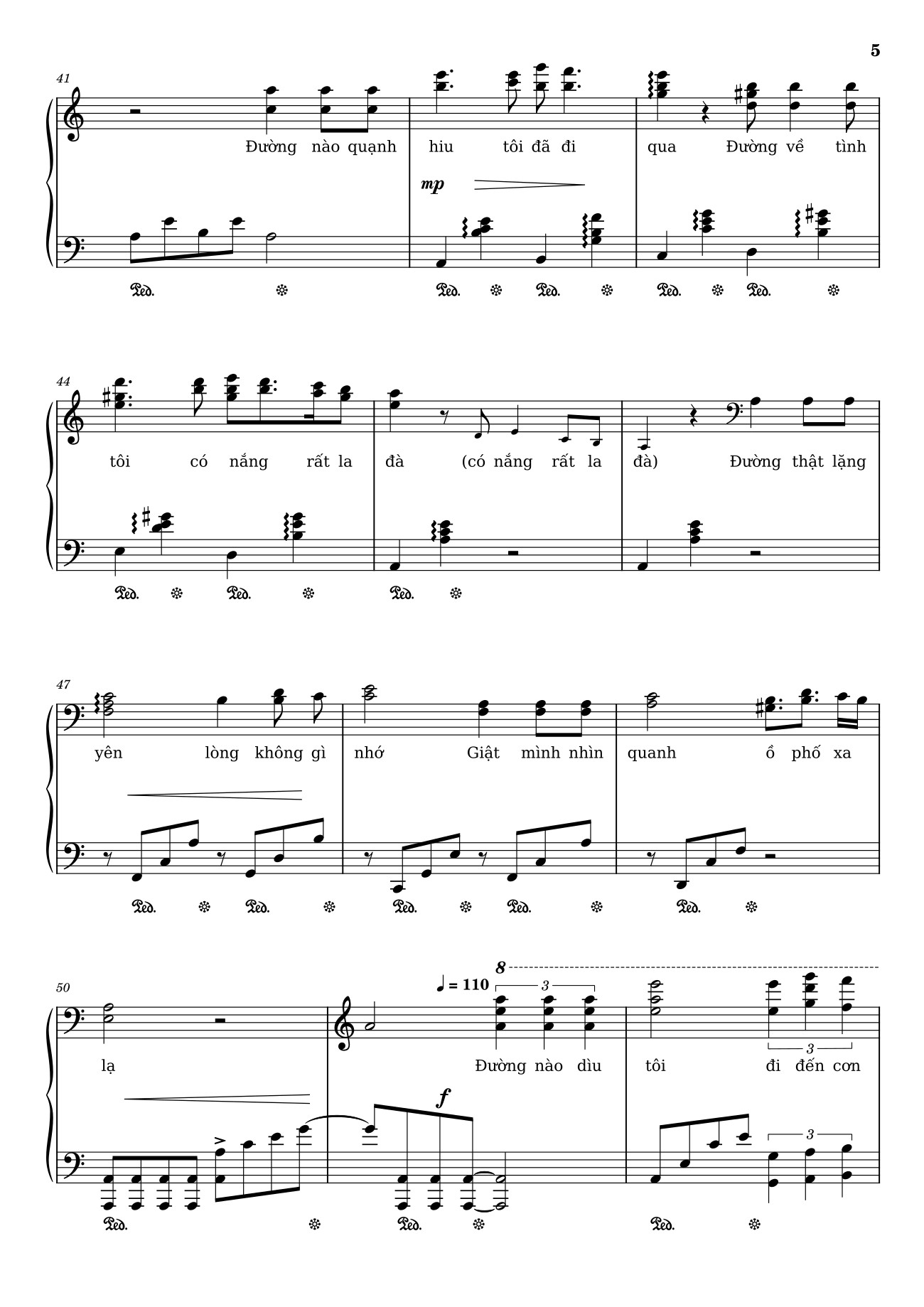 Trang 5 của Sheet nhạc PDF bài hát Bên đời hiu quạnh Sheet Piano - Trịnh Công Sơn