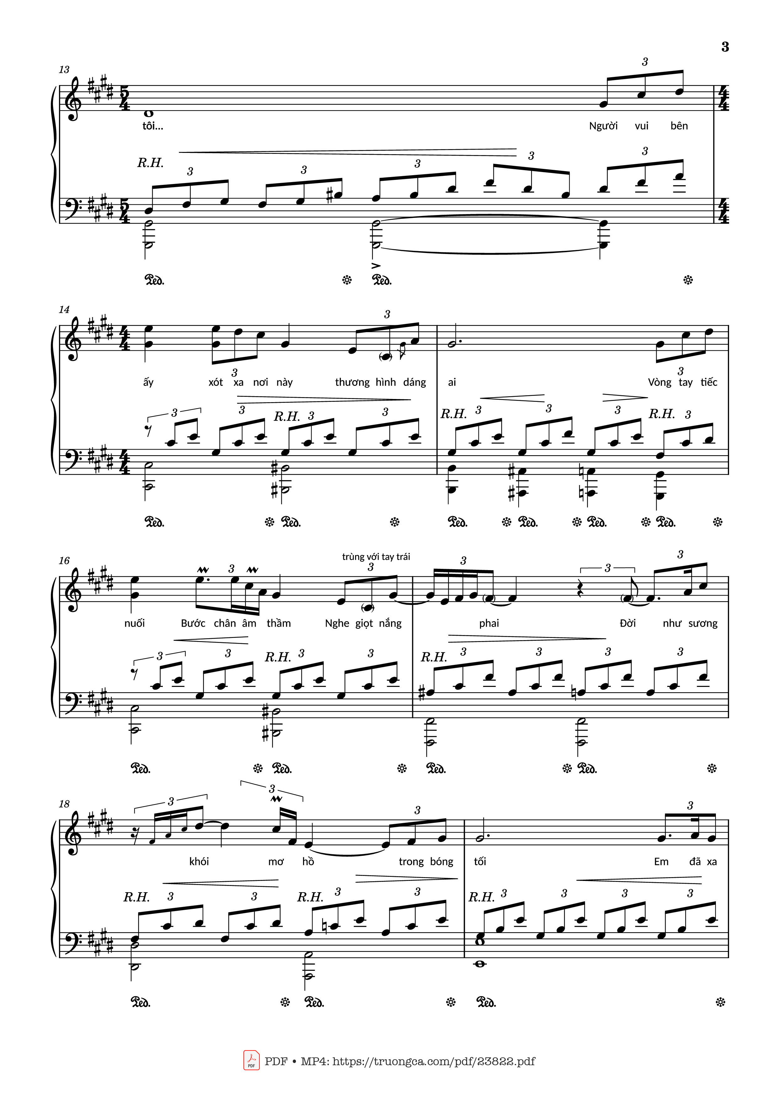 Trang 3 của Sheet nhạc PDF bài hát Riêng một góc trời Sheet Piano - Ngô Thụy Miên