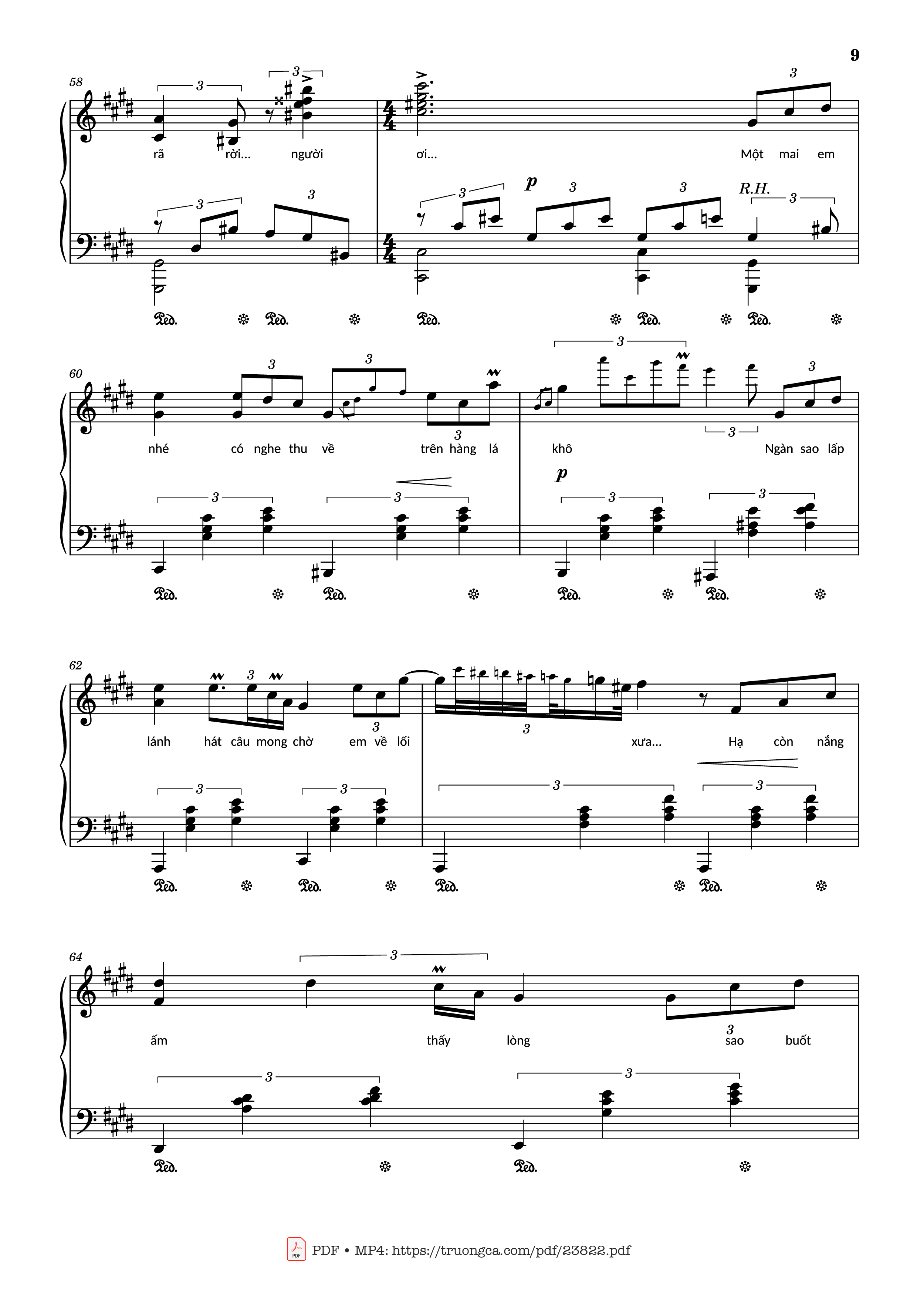 Trang 9 của Sheet nhạc PDF bài hát Riêng một góc trời Sheet Piano - Ngô Thụy Miên