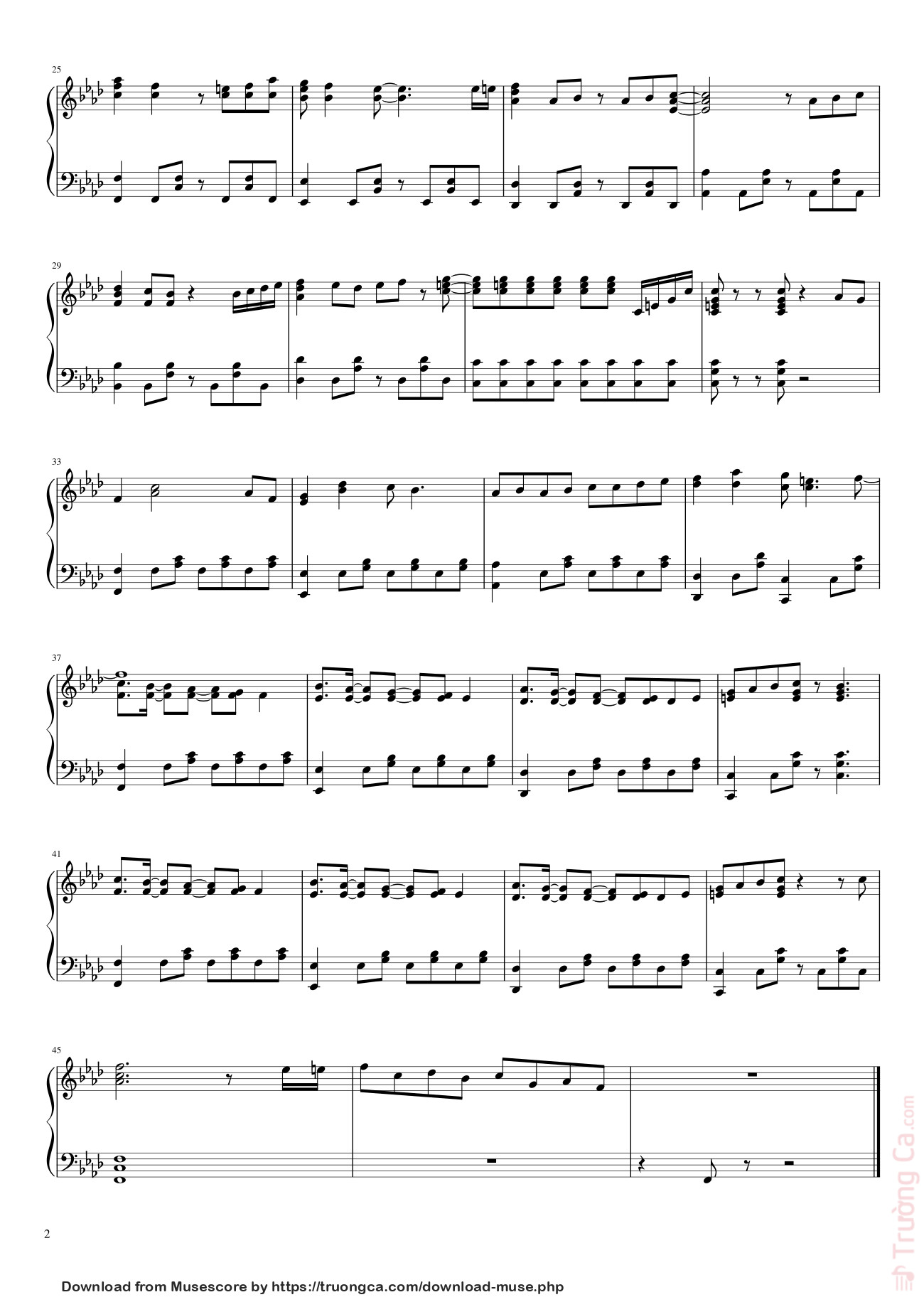 Trang 2 của Sheet nhạc PDF bài hát Detective Conan Main Theme Sheet Piano - 김태명