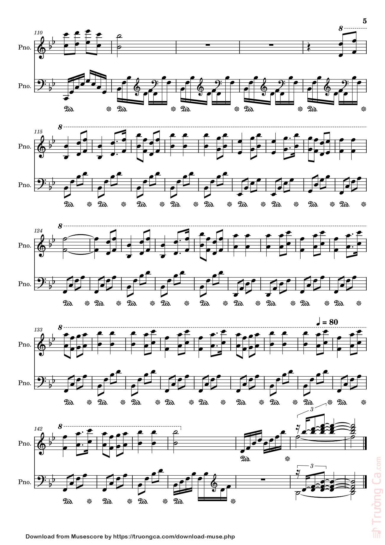 Trang 5 của Sheet nhạc PDF bài hát Xuân đã về Sheet Piano - Minh Kỳ