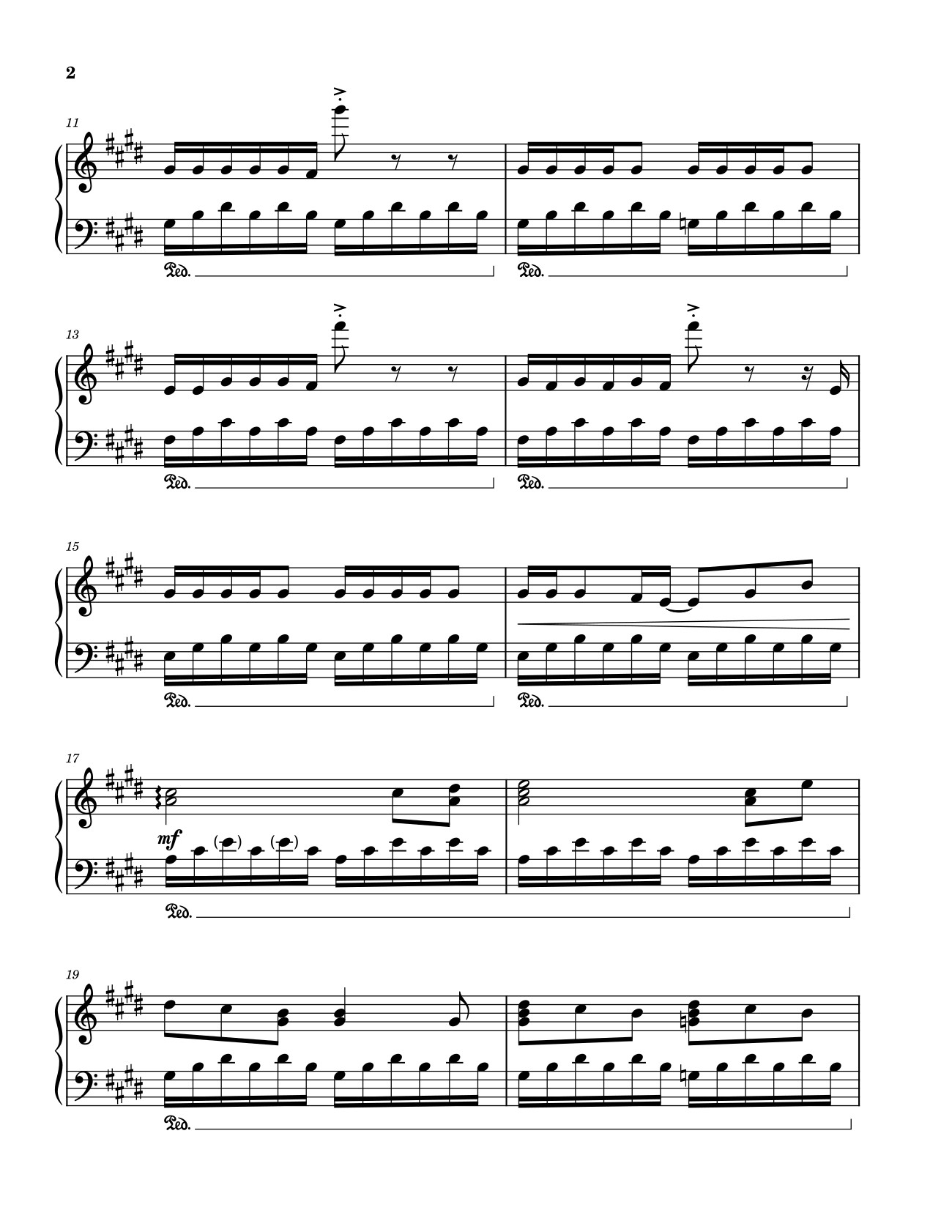 Trang 2 của Sheet nhạc PDF bài hát Golden Hour JVKE Sheet Piano - Laurengrout