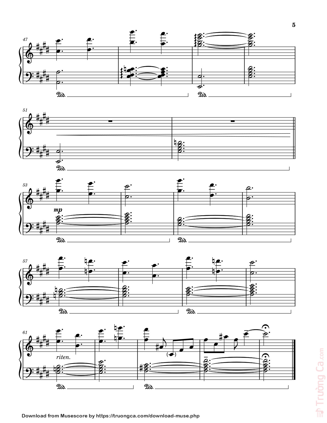 Trang 5 của Sheet nhạc PDF bài hát Golden Hour JVKE Sheet Piano - Laurengrout