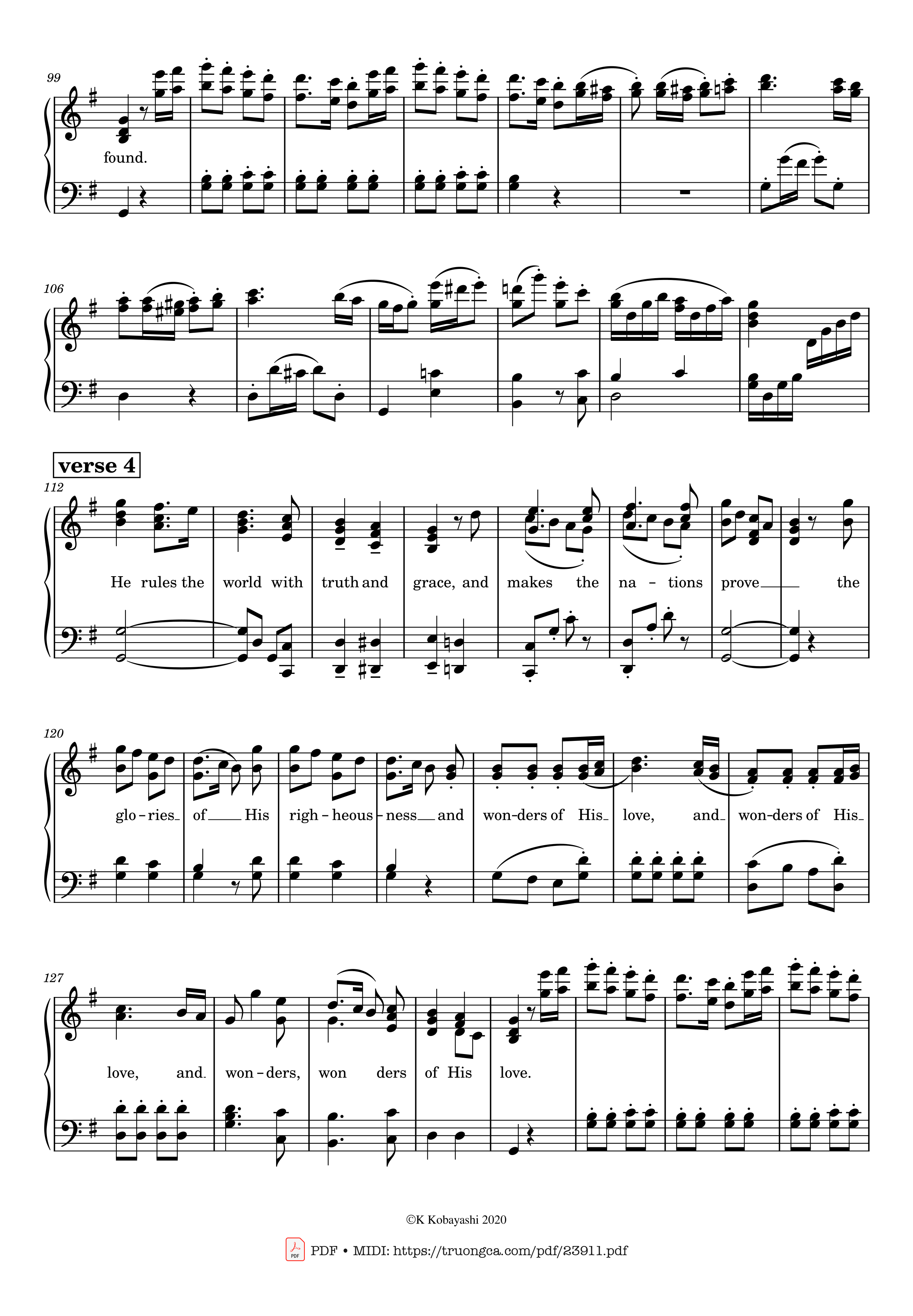 Trang 4 của Sheet nhạc PDF bài hát Joy to the World! The Lord is come Sheet Piano - Lowell Mason