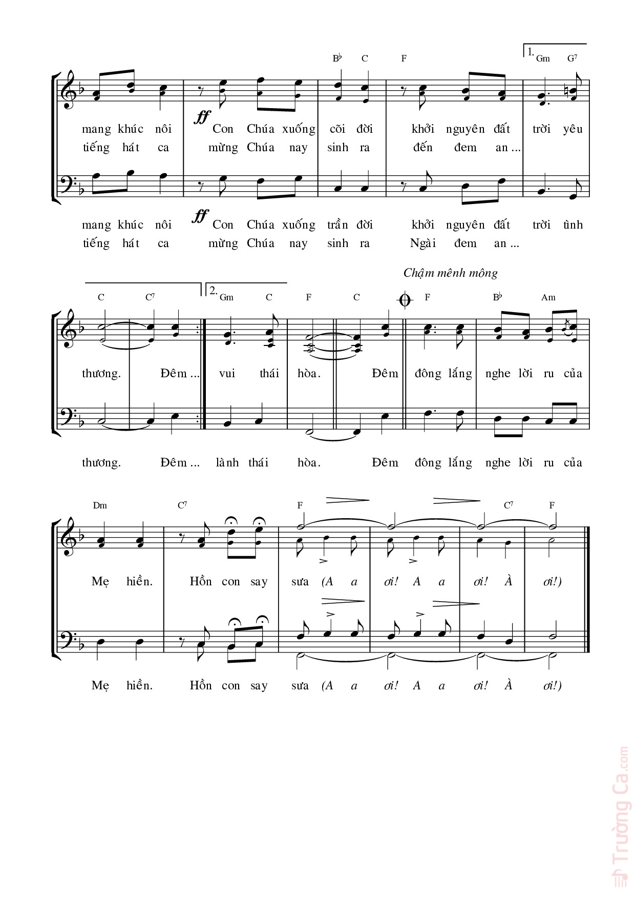 Trang 3 của Sheet nhạc PDF bài hát Lời Mẹ ru trong đêm Thánh - Ngọc Linh