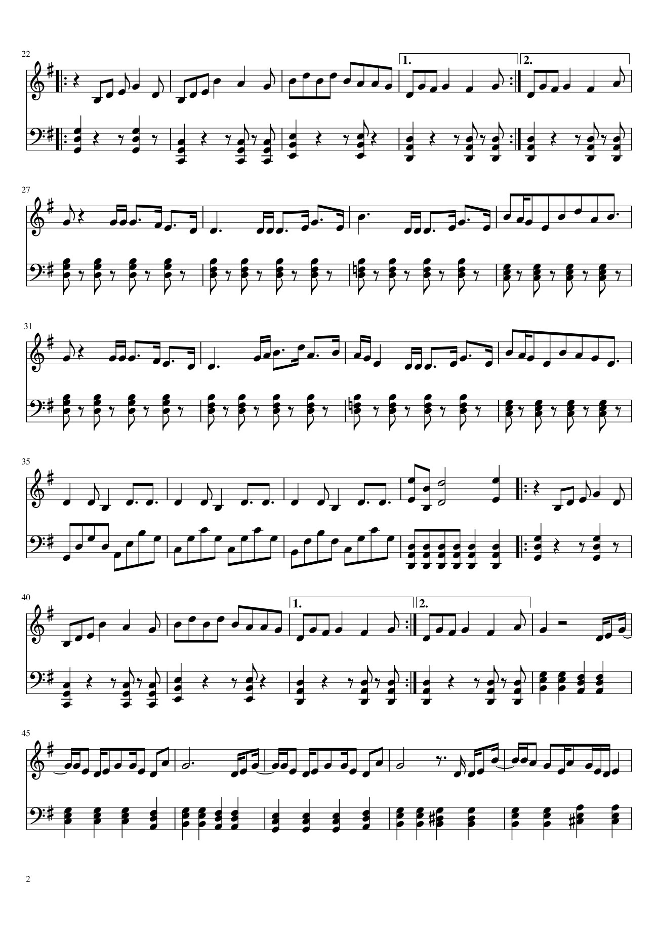 Trang 2 của Sheet nhạc PDF bài hát Santa Tell Me Arianna Grande Sheet Piano - Samuelwycisk