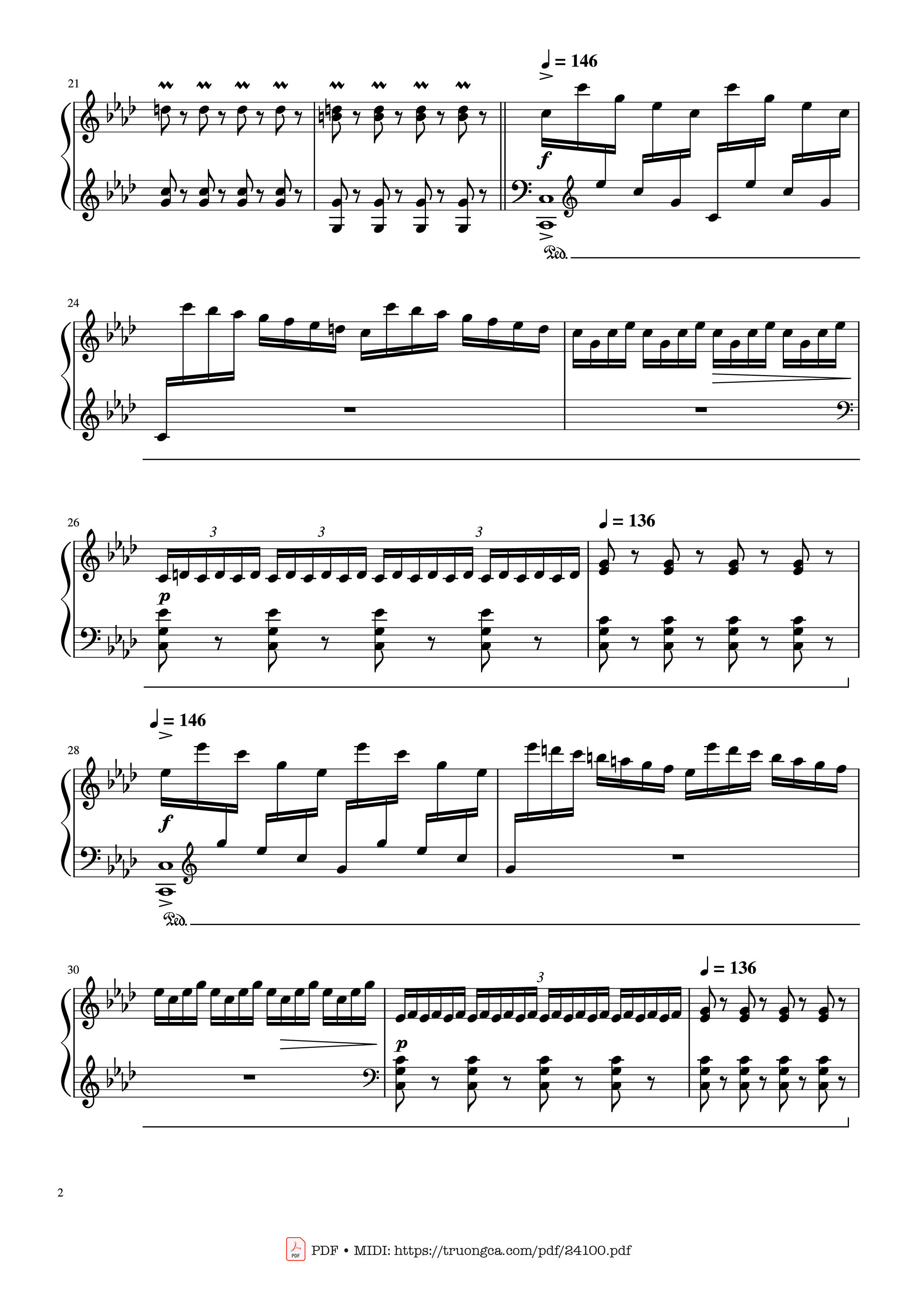 Trang 2 của Sheet nhạc PDF bài hát Winter - Vivaldi (Rousseau Version Original) Sheet Piano - Antonio Vivaldi