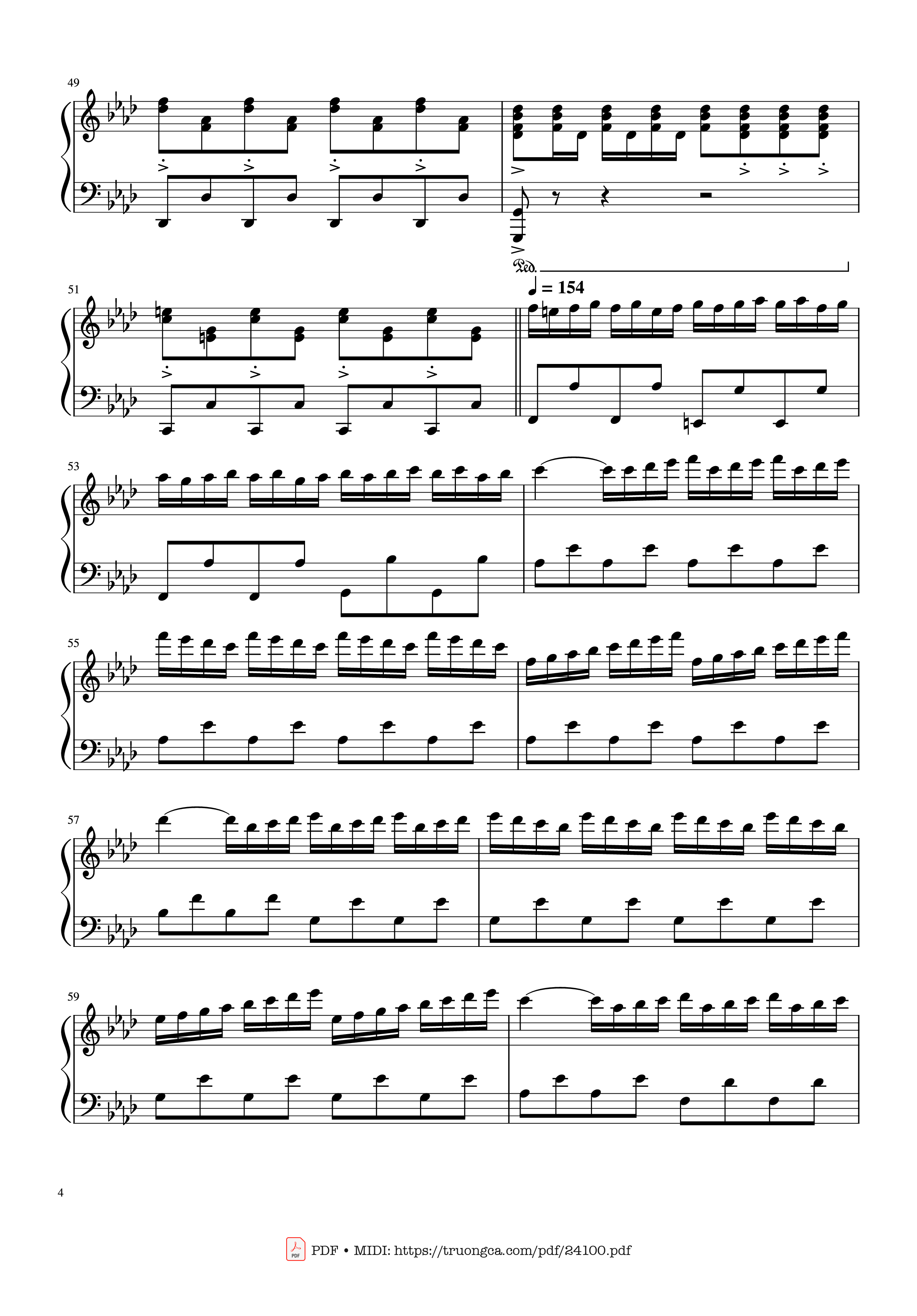 Trang 4 của Sheet nhạc PDF bài hát Winter - Vivaldi (Rousseau Version Original) Sheet Piano - Antonio Vivaldi
