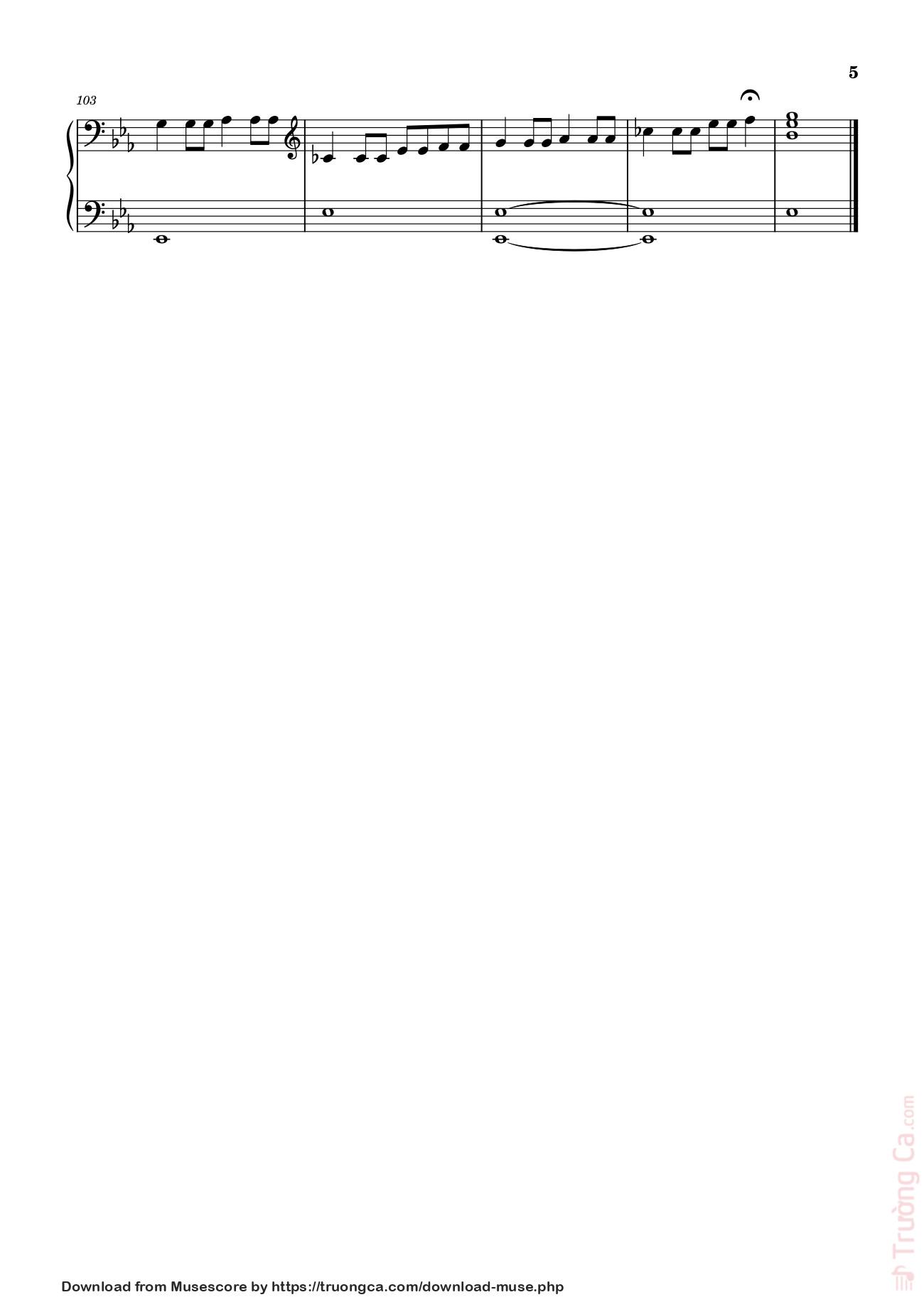 Trang 5 của Sheet nhạc PDF bài hát 晚风告白 星野 Sheet Piano - 演唱:星野