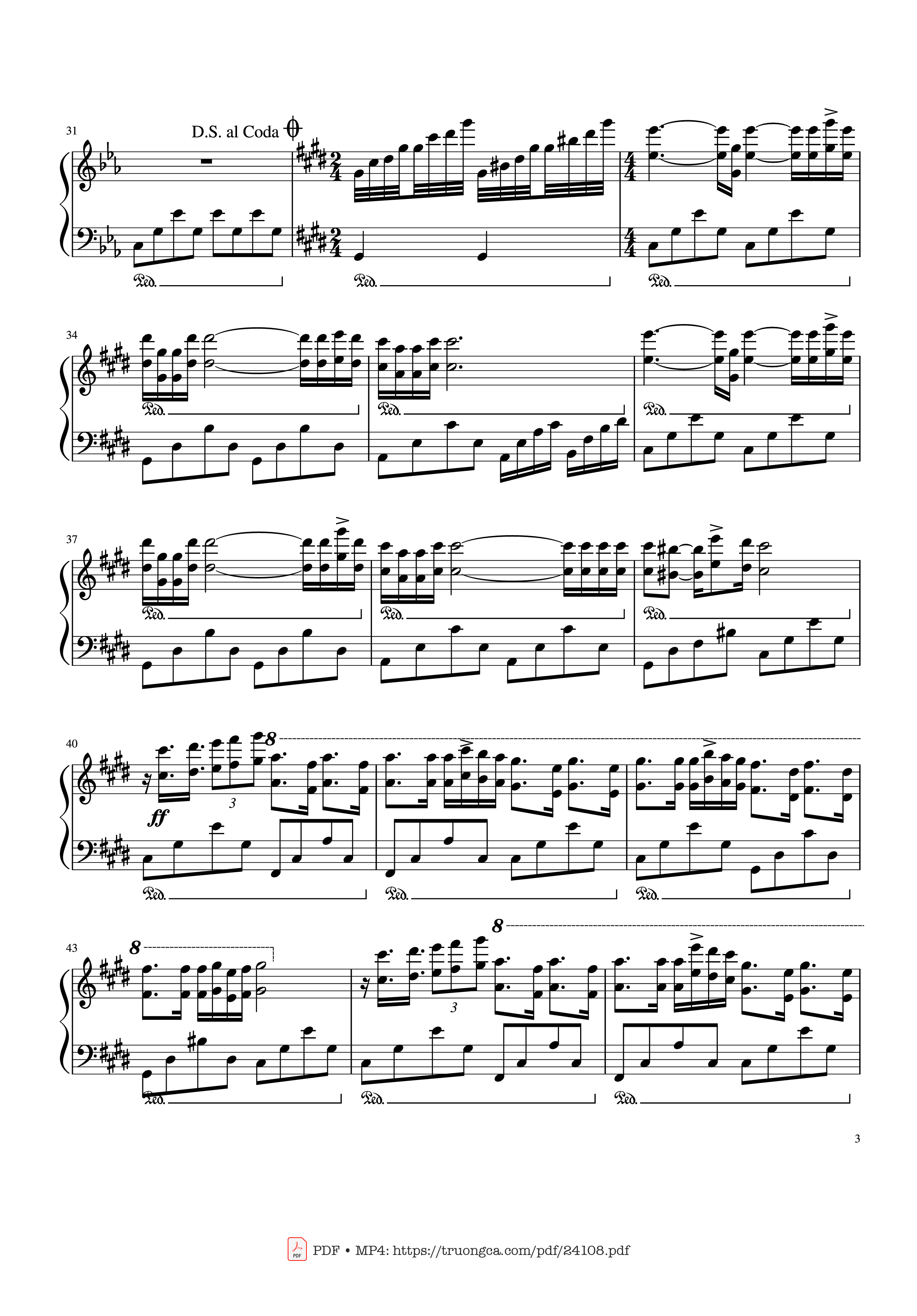 Trang 3 của Sheet nhạc PDF bài hát Hungarian Sonata Sheet Piano - Franklin Hoàng
