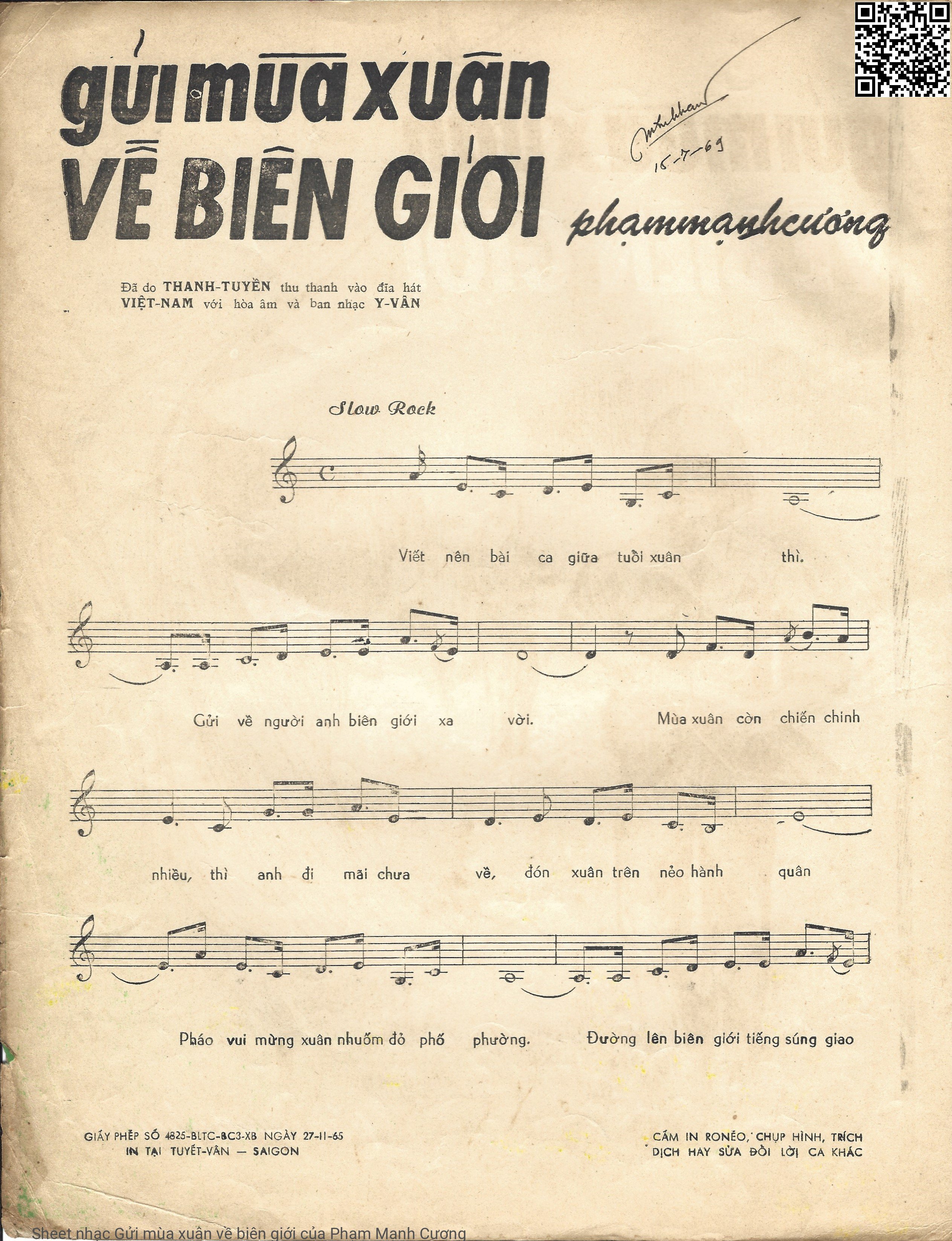 Trang 2 của Sheet nhạc PDF bài hát Gửi mùa xuân về biên giới - Phạm Mạnh Cương, Intro:.  1. Viết nên bài ca giữa tuổi xuân  thì