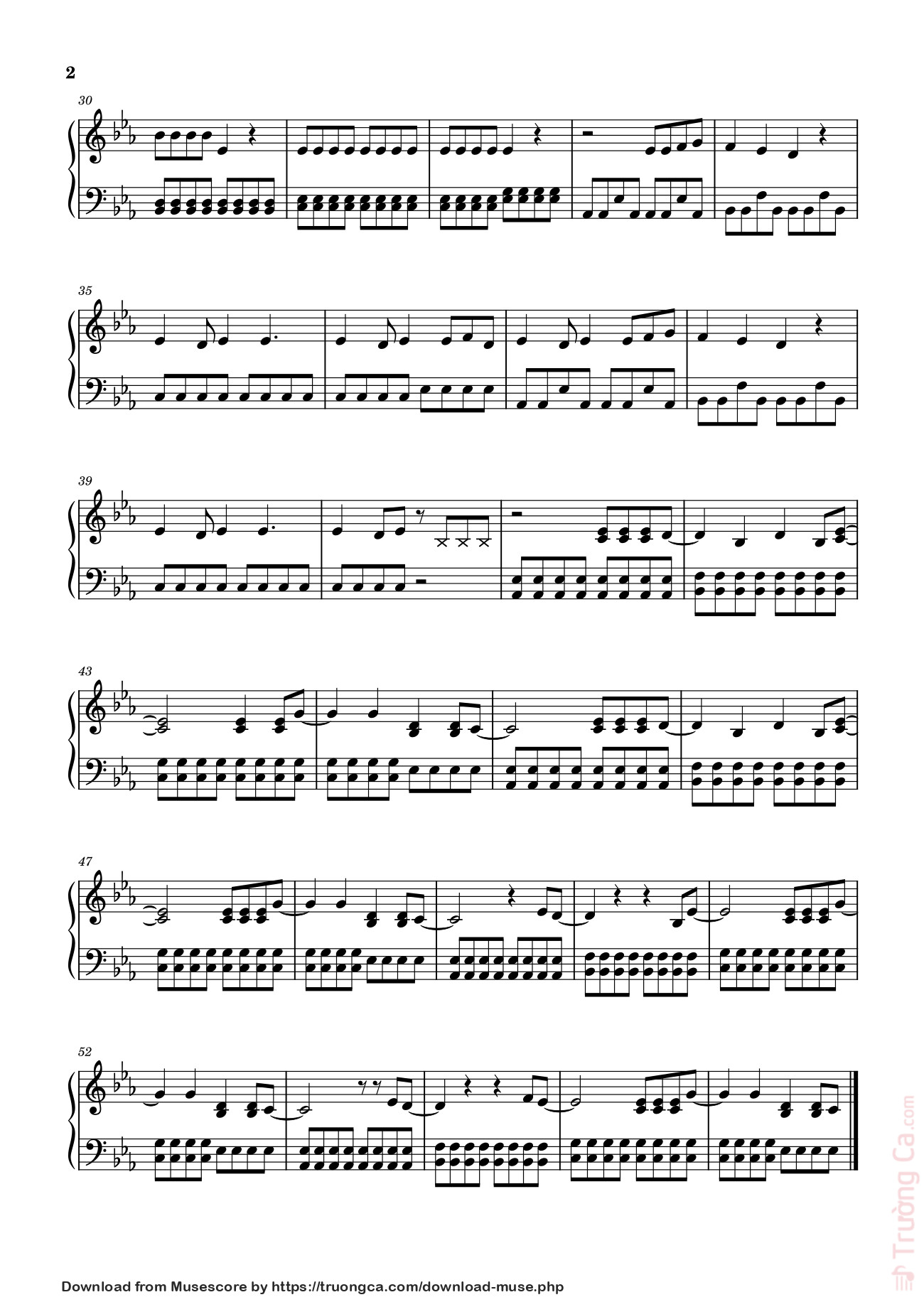 Trang 2 của Sheet nhạc PDF bài hát Гимн Дахака Sheet Piano - RomeoMeD