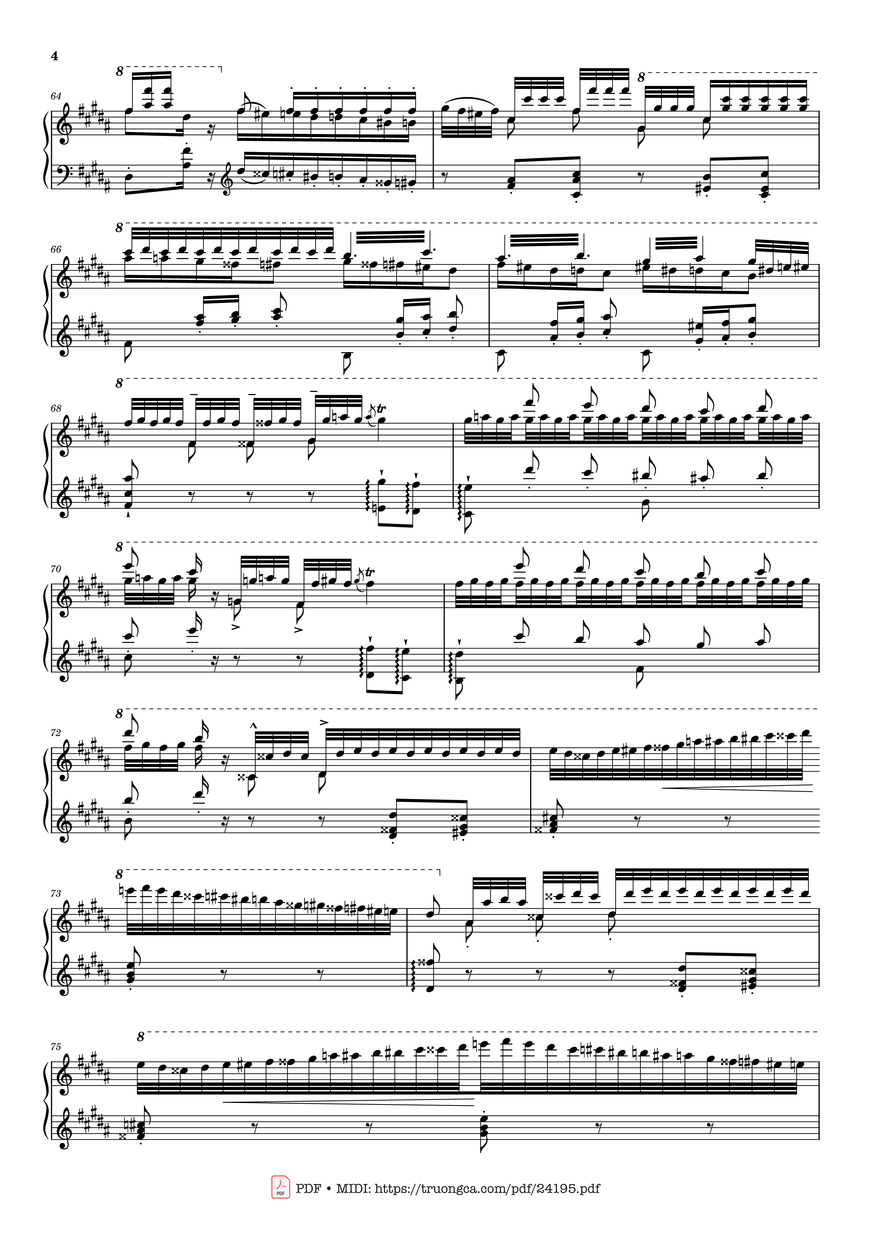 Trang 4 của Sheet nhạc PDF bài hát Étude S. 141/3 in G♯ Minor La Campanella Sheet Piano - Franz Liszt