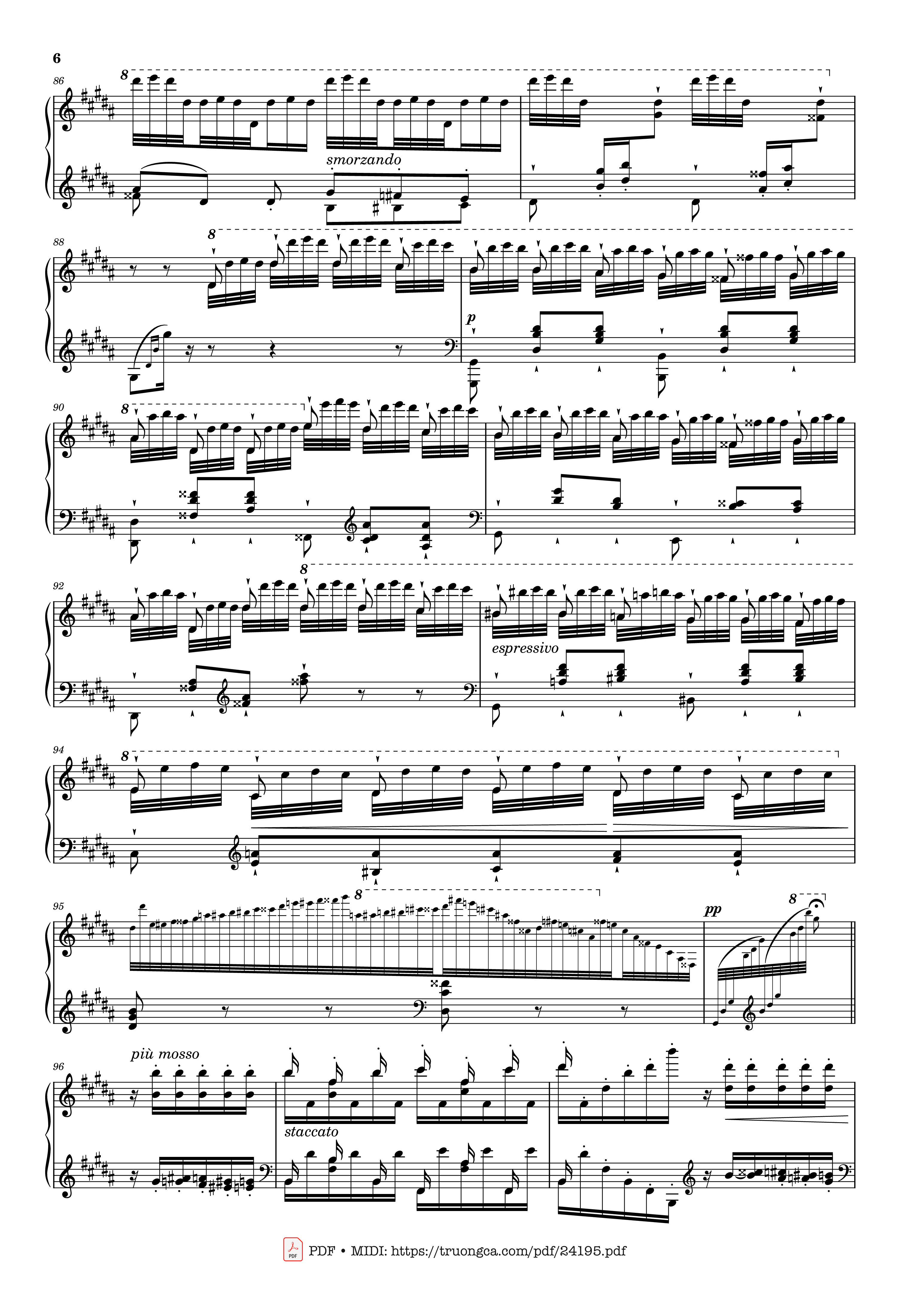 Trang 6 của Sheet nhạc PDF bài hát Étude S. 141/3 in G♯ Minor La Campanella Sheet Piano - Franz Liszt