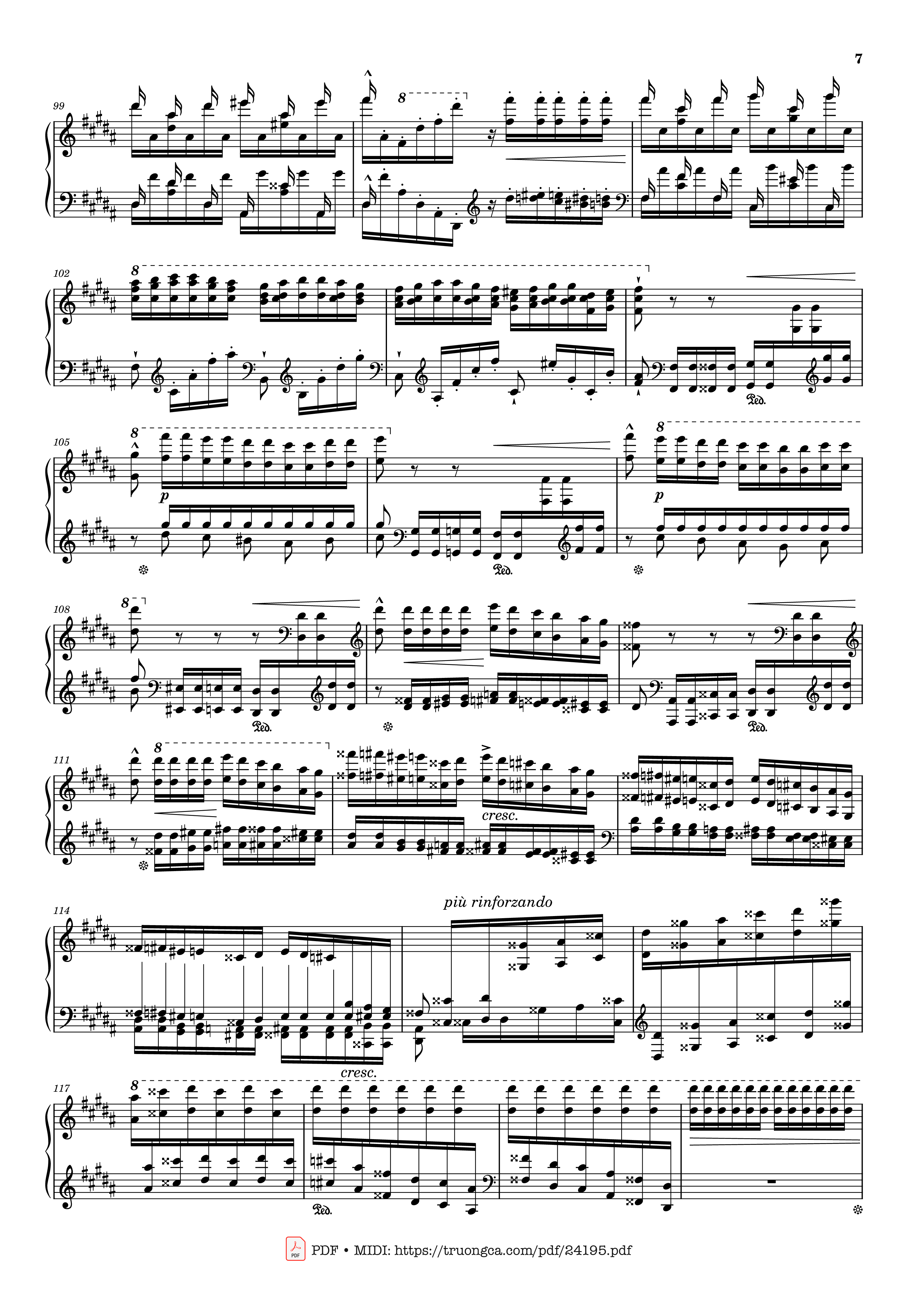 Trang 7 của Sheet nhạc PDF bài hát Étude S. 141/3 in G♯ Minor La Campanella Sheet Piano - Franz Liszt