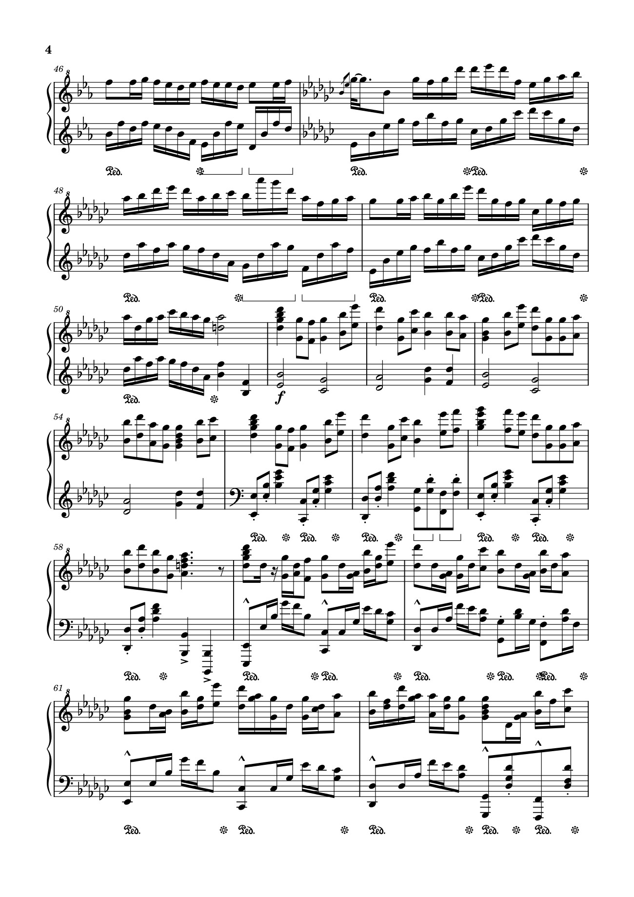 Trang 4 của Sheet nhạc PDF bài hát Tada Koe Hitotsu Sheet Piano - All Might and Deku's Piano