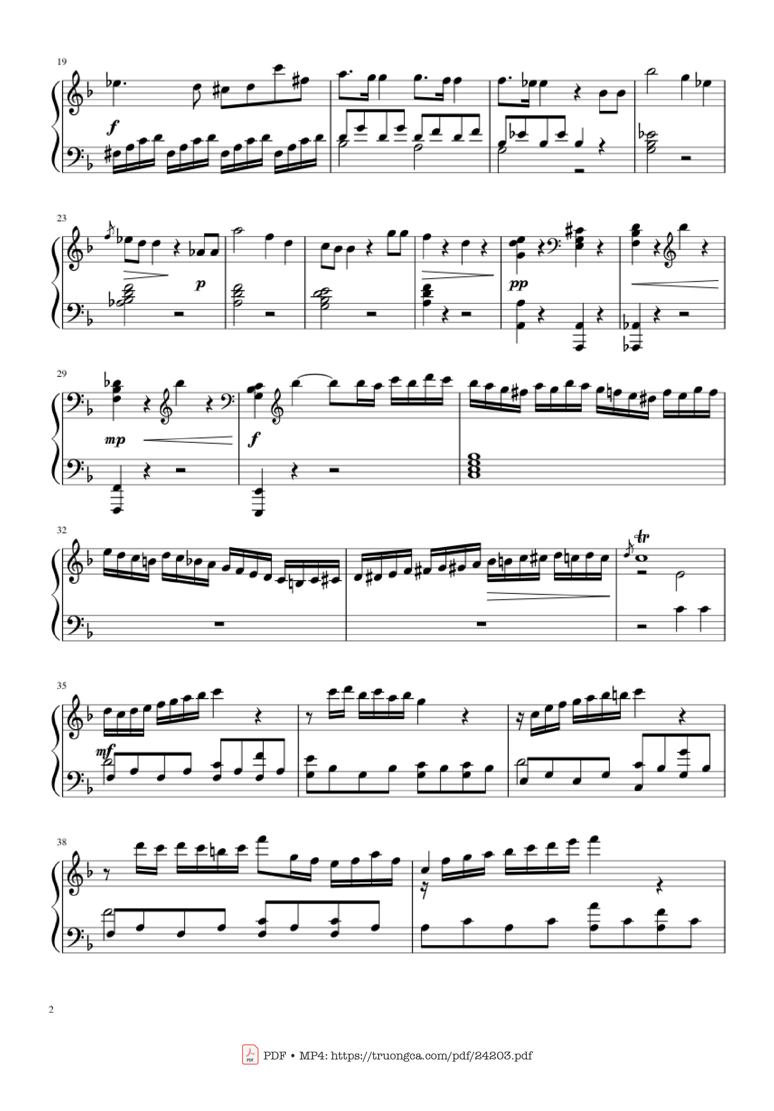 Trang 2 của Sheet nhạc PDF Piano bài hát Happy Birthday Variations Sheet Piano - Piano Ninja