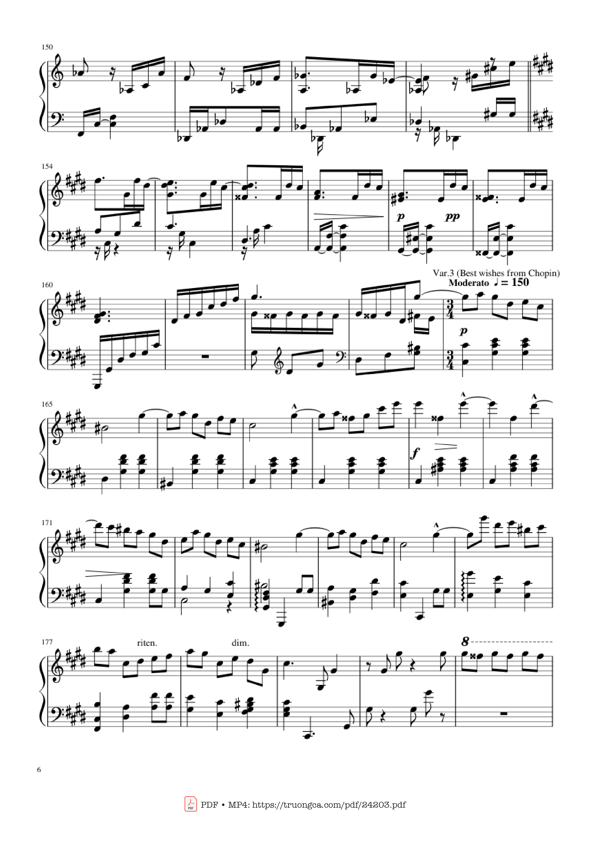 Trang 6 của Sheet nhạc PDF Piano bài hát Happy Birthday Variations Sheet Piano - Piano Ninja