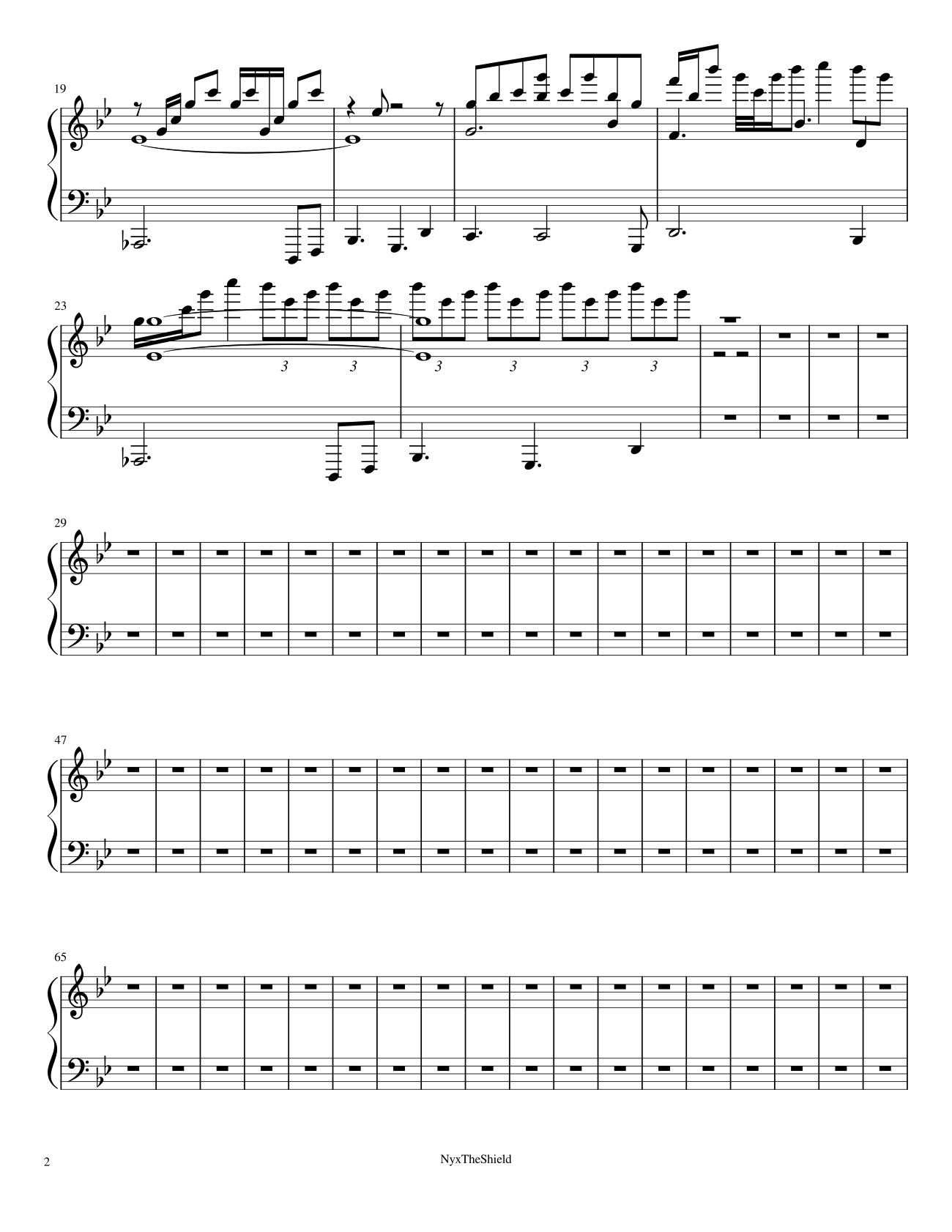 Trang 2 của Sheet nhạc PDF bài hát Overwrite Sheet Piano - @Sheetmusic