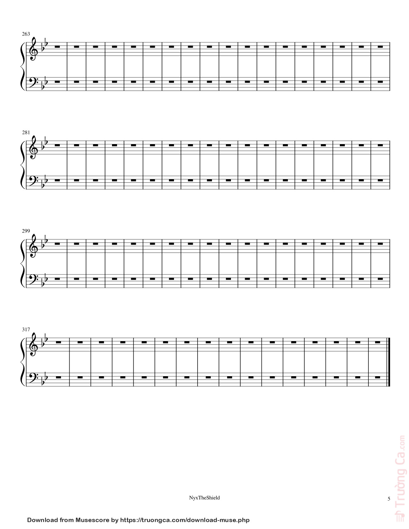 Trang 5 của Sheet nhạc PDF bài hát Overwrite Sheet Piano - @Sheetmusic