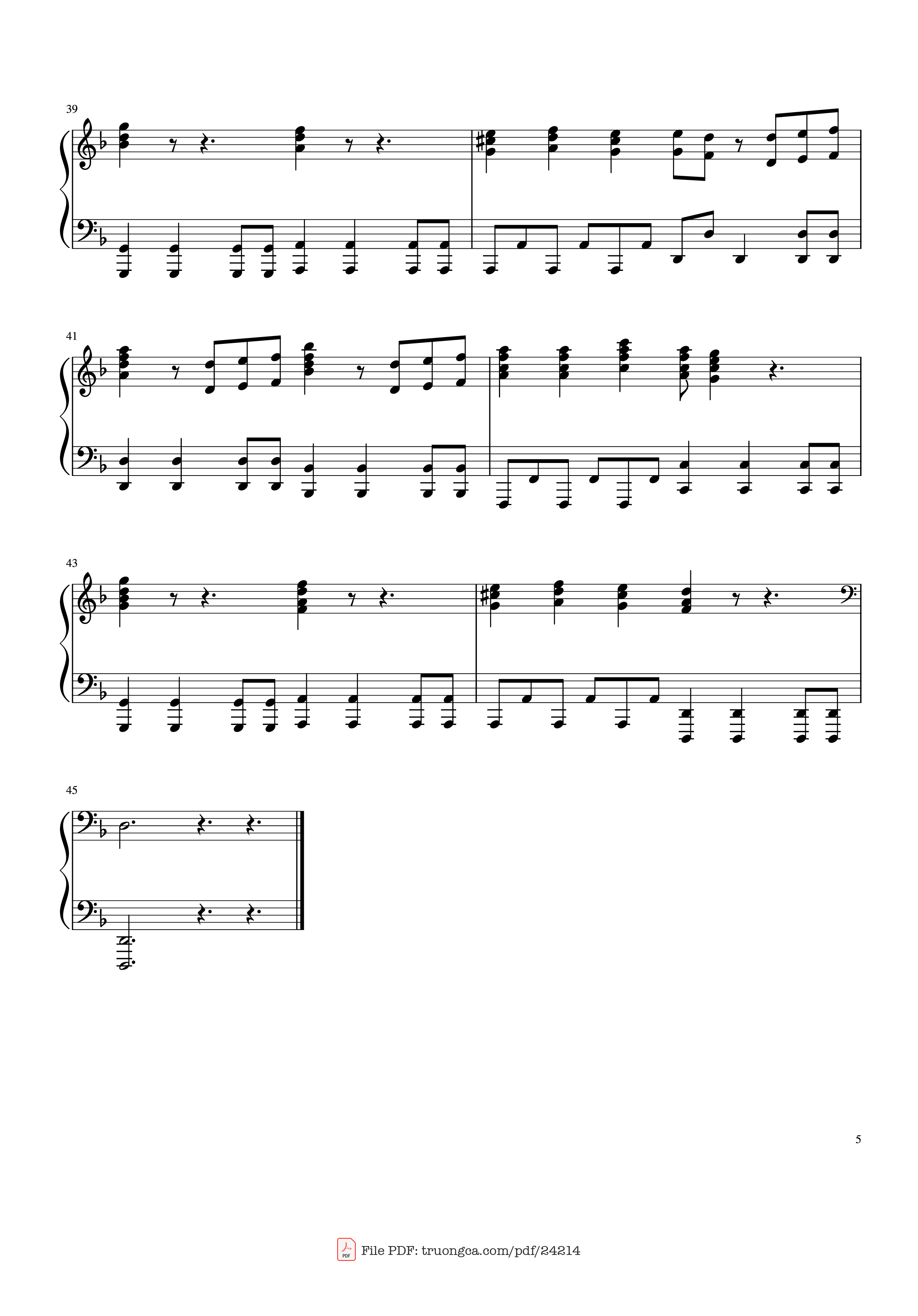 Trang 5 của Sheet nhạc PDF bài hát Pirates of the Caribbean Sheet Piano - BarbossaThePianist