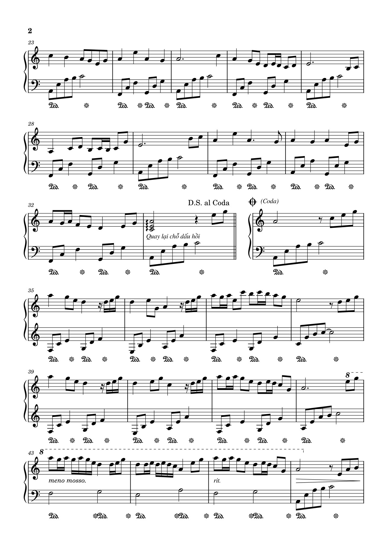 Trang 2 của Sheet nhạc PDF bài hát WINDY HILL Sheet Piano - Minhthomas