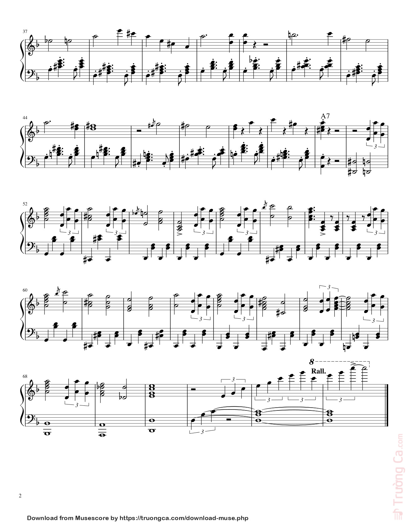 Trang 2 của Sheet nhạc PDF bài hát Fukashigi no Carte Sheet Piano - Shisui