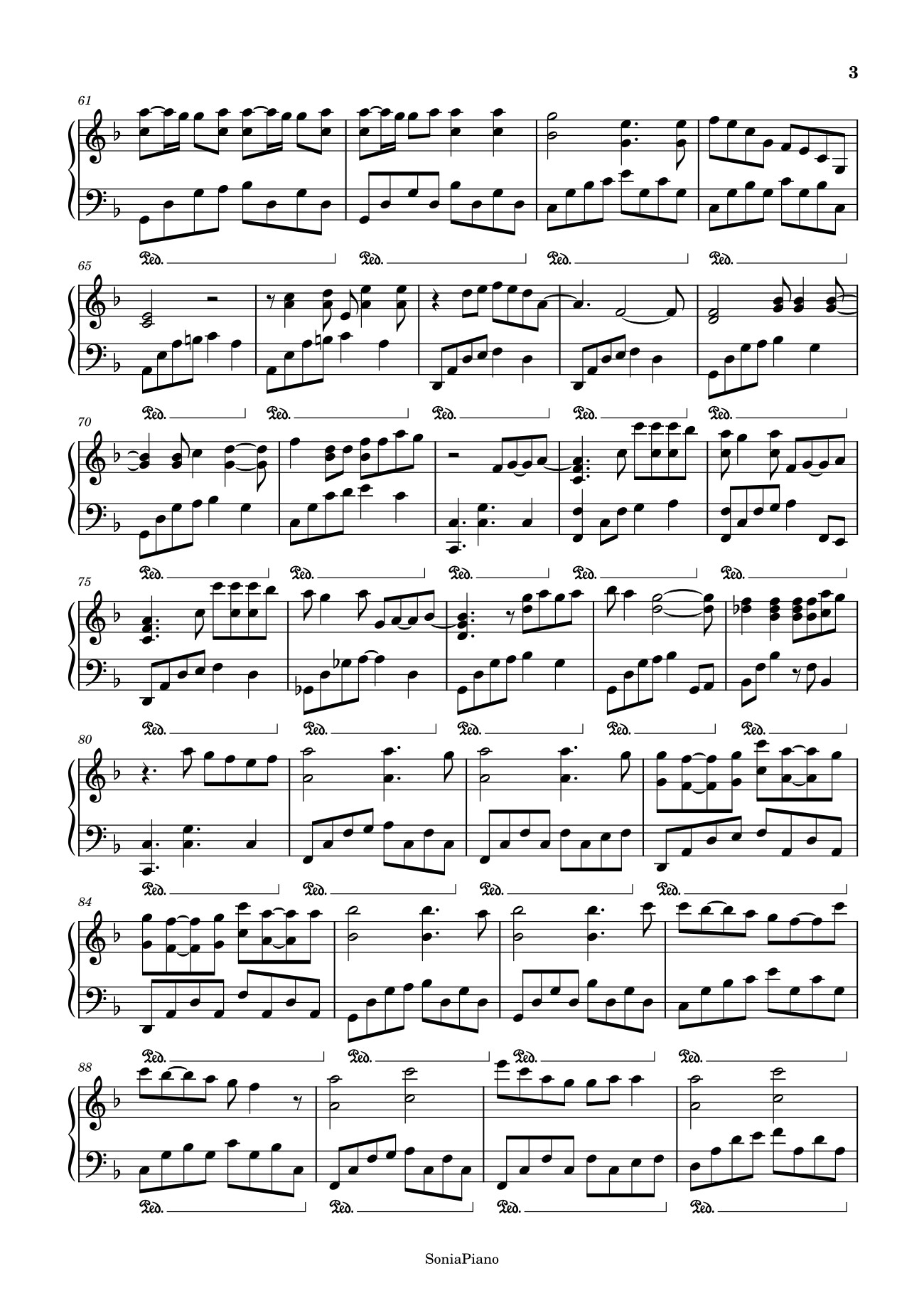 Trang 3 của Sheet nhạc PDF Piano bài hát Thằng điên Sheet Piano - Piano arranged by Phương Thy 