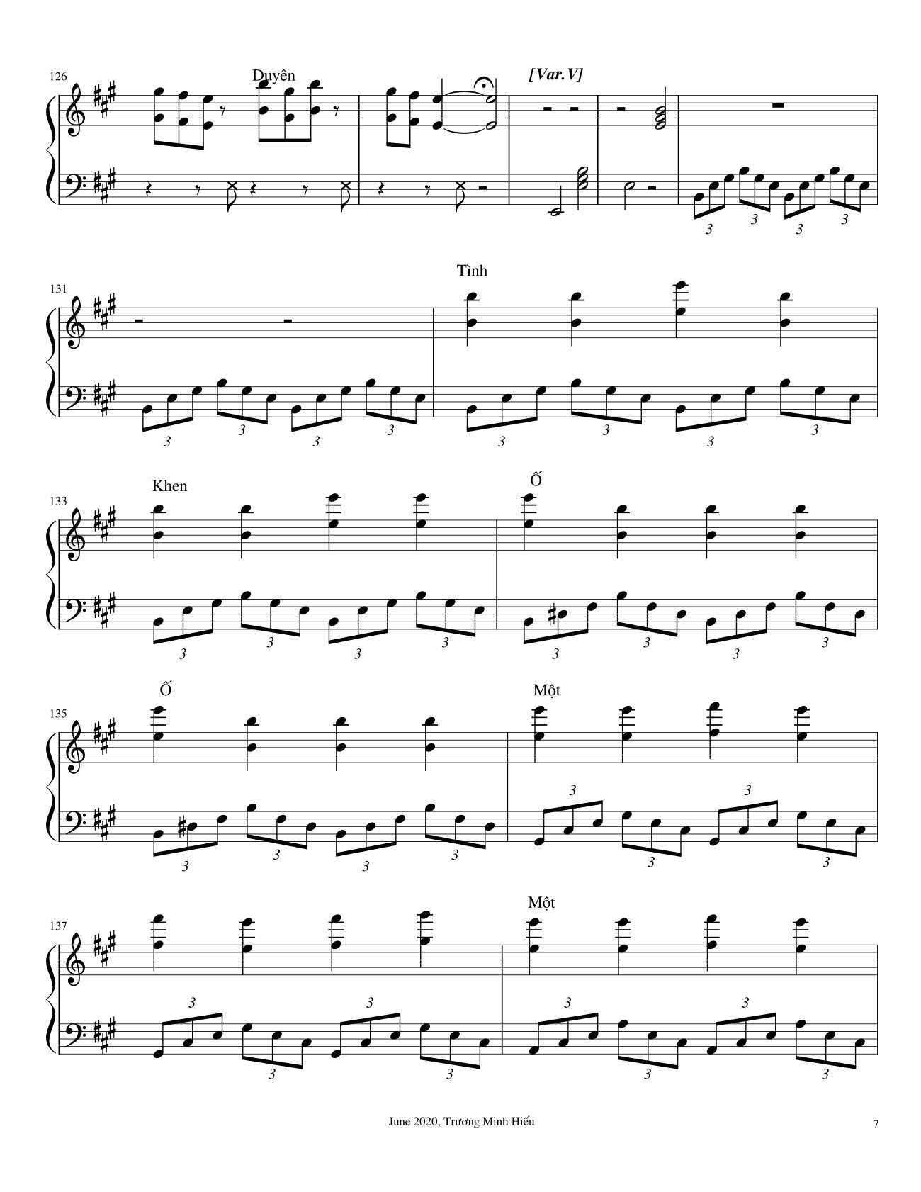 Trang 7 của Sheet nhạc PDF bài hát Trống cơm (Rice drum) Sheet Piano - @hiumintones
