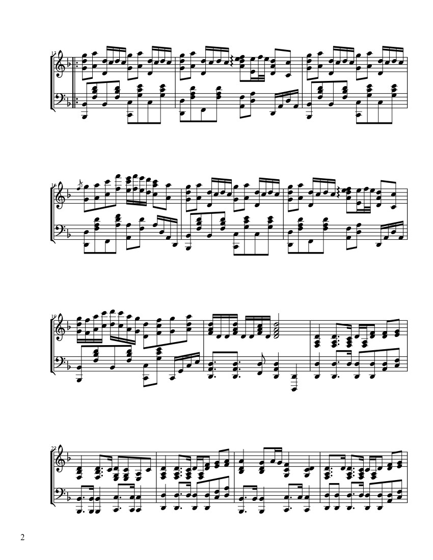 Trang 2 của Sheet nhạc PDF bài hát Senbonzakura Sheet Piano - ThVocaloid21 -5-
