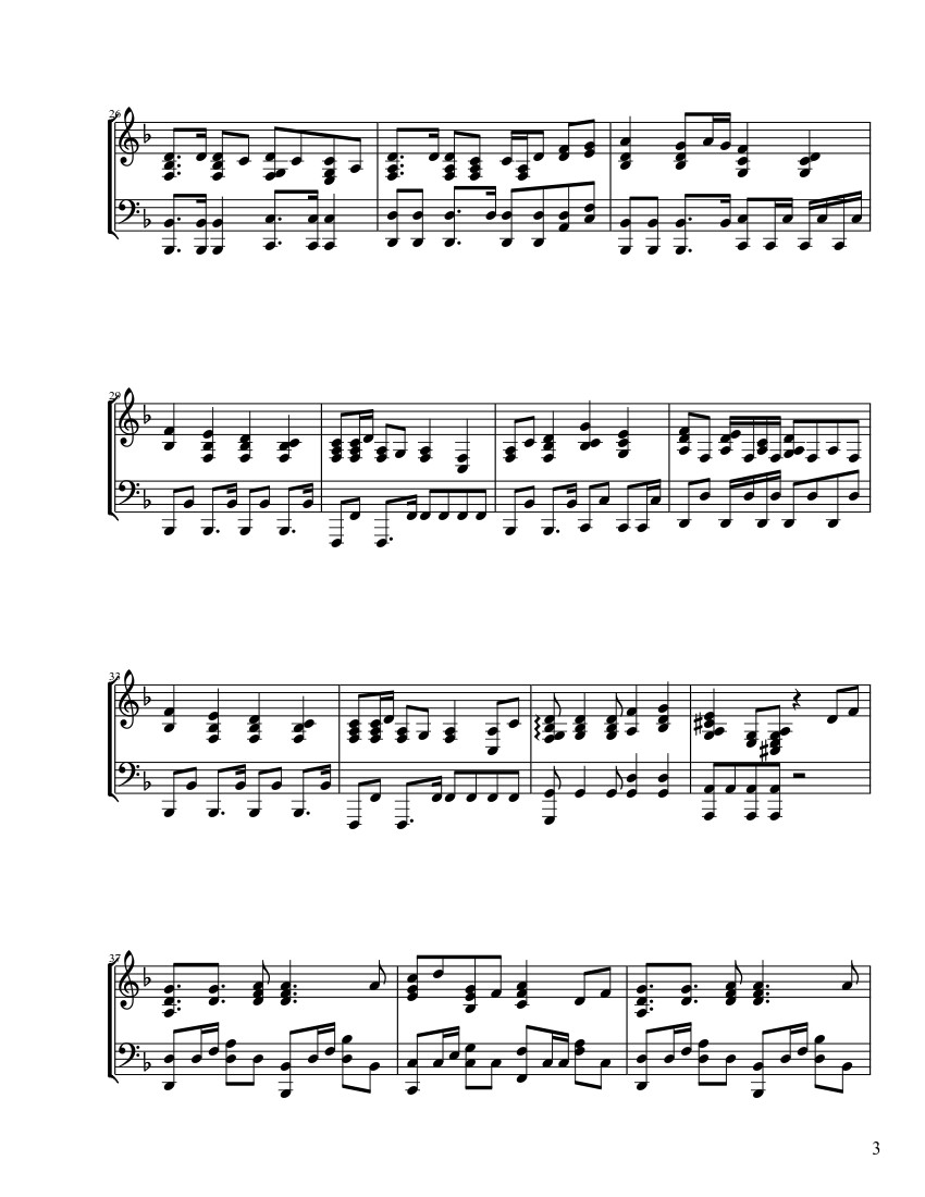 Trang 3 của Sheet nhạc PDF bài hát Senbonzakura Sheet Piano - ThVocaloid21 -5-