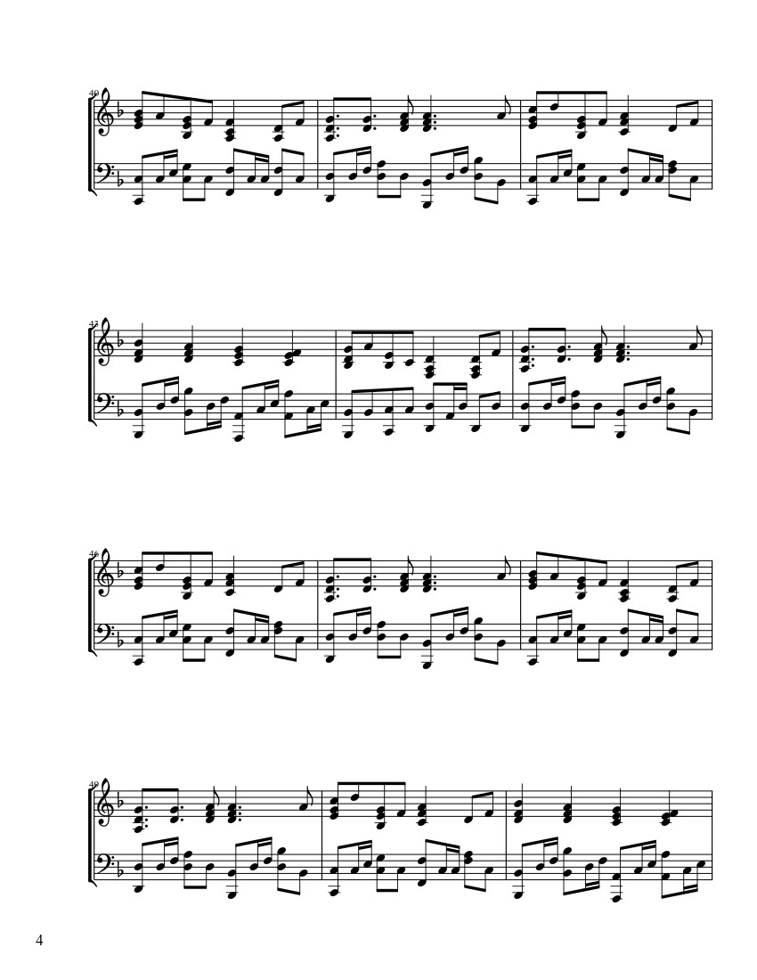 Trang 4 của Sheet nhạc PDF bài hát Senbonzakura Sheet Piano - ThVocaloid21 -5-