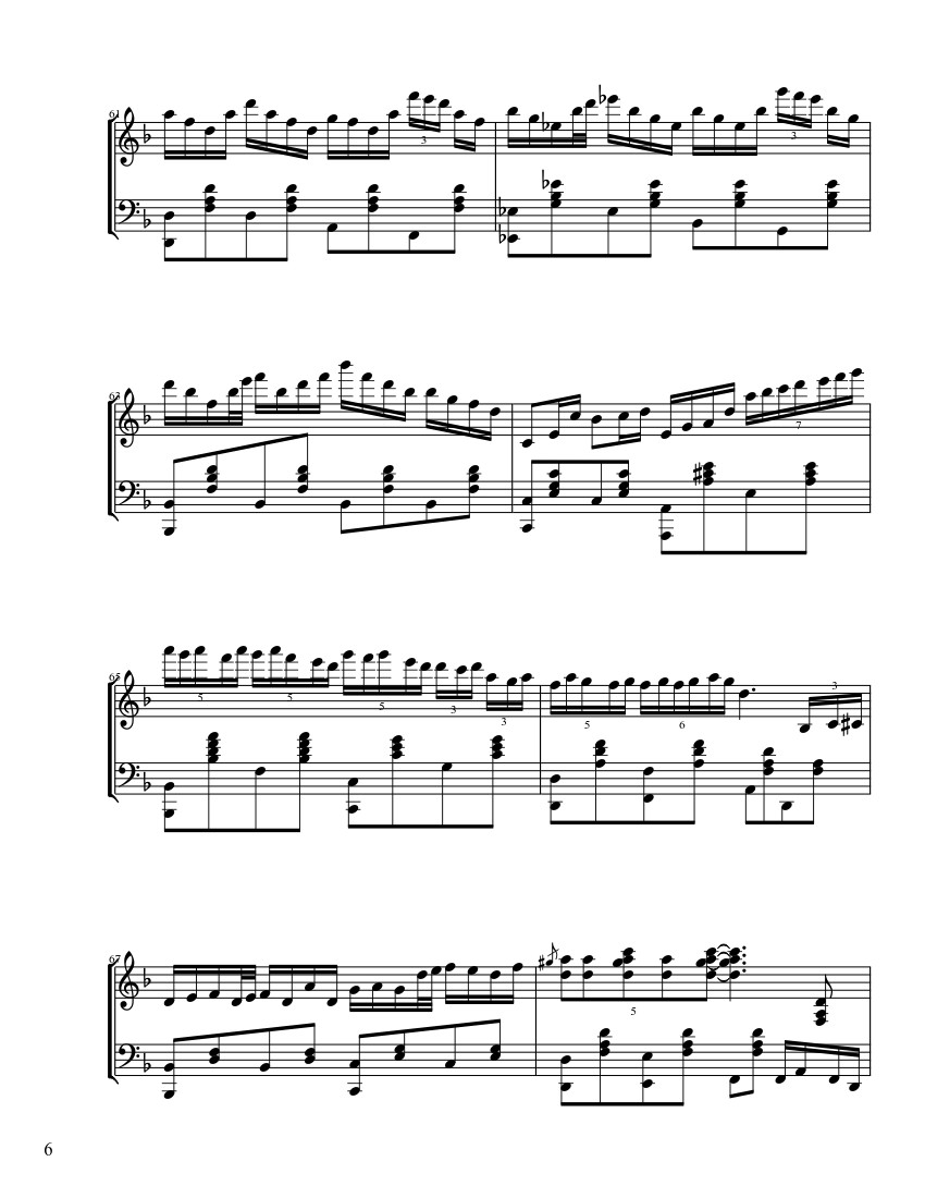 Trang 6 của Sheet nhạc PDF bài hát Senbonzakura Sheet Piano - ThVocaloid21 -5-