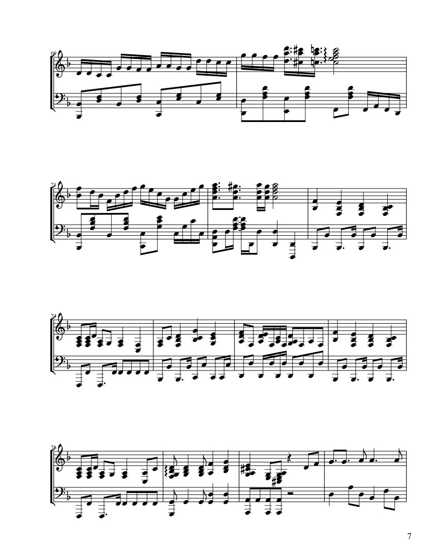Trang 7 của Sheet nhạc PDF bài hát Senbonzakura Sheet Piano - ThVocaloid21 -5-