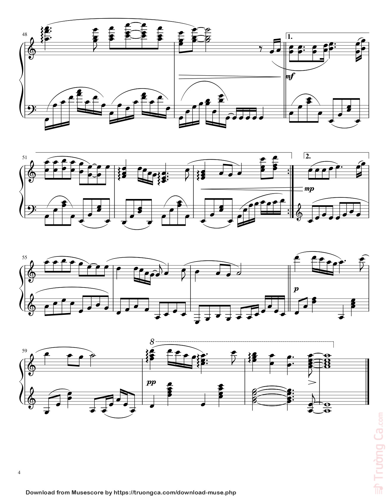 Trang 4 của Sheet nhạc PDF bài hát Người Tình Mùa Đông Sheet Piano - Minhjirachi