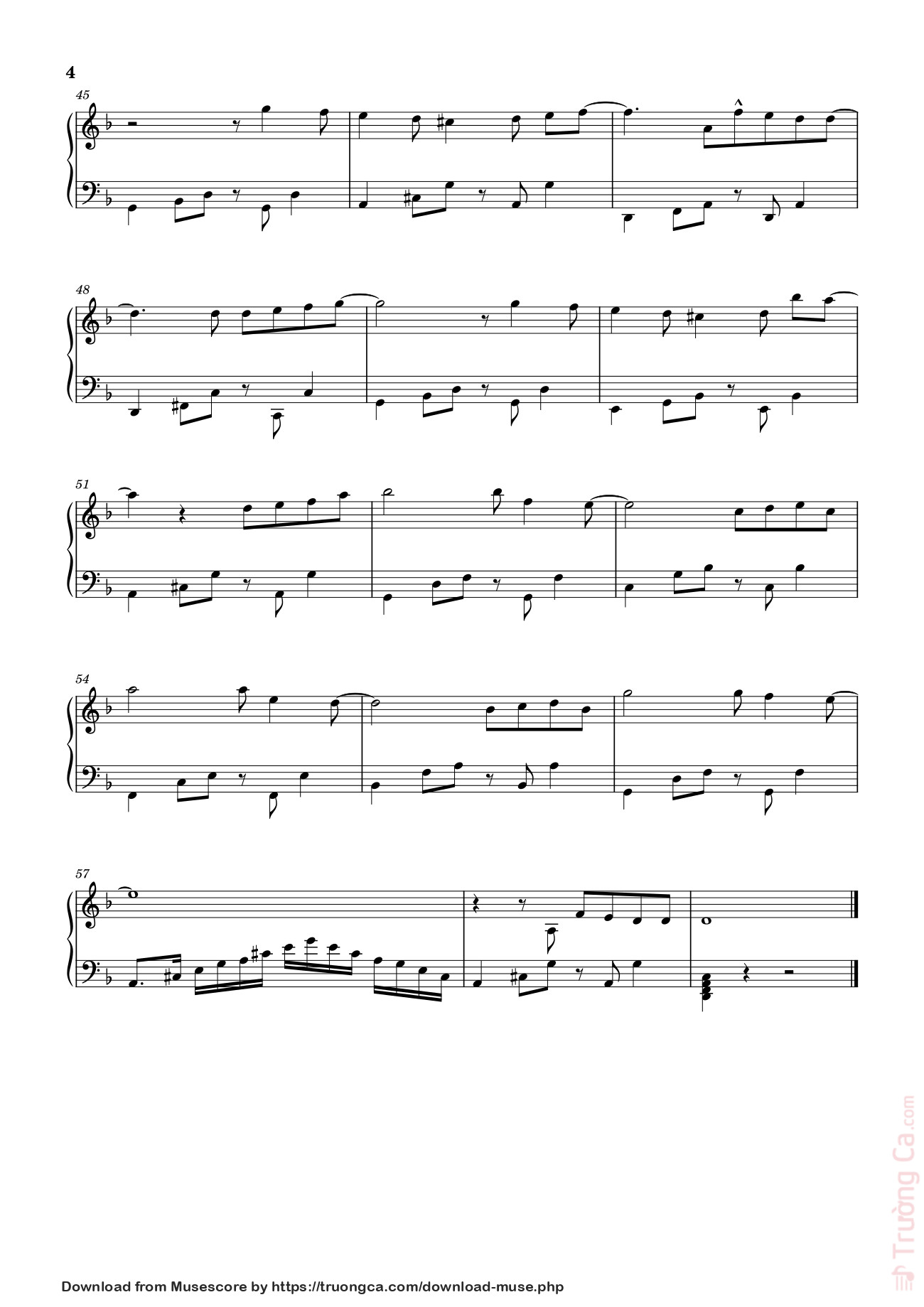 Trang 4 của Sheet nhạc PDF bài hát NGƯỜI HÃY QUÊN EM ĐI Sheet Piano Easy - KHẮC HƯNG