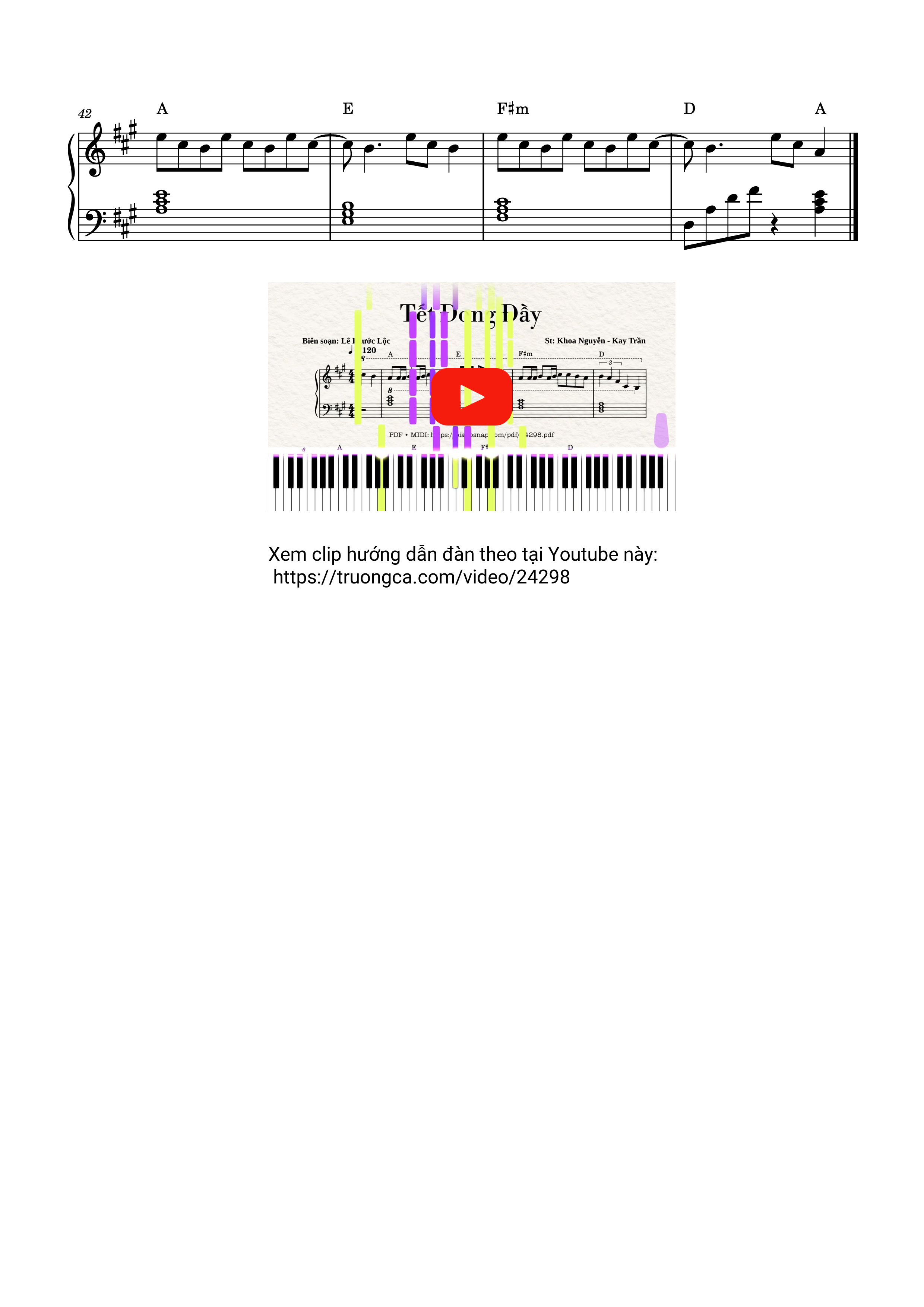 Trang 4 của Sheet nhạc PDF bài hát Tết Đong Đầy Sheet Piano - Nguyễn Khoa