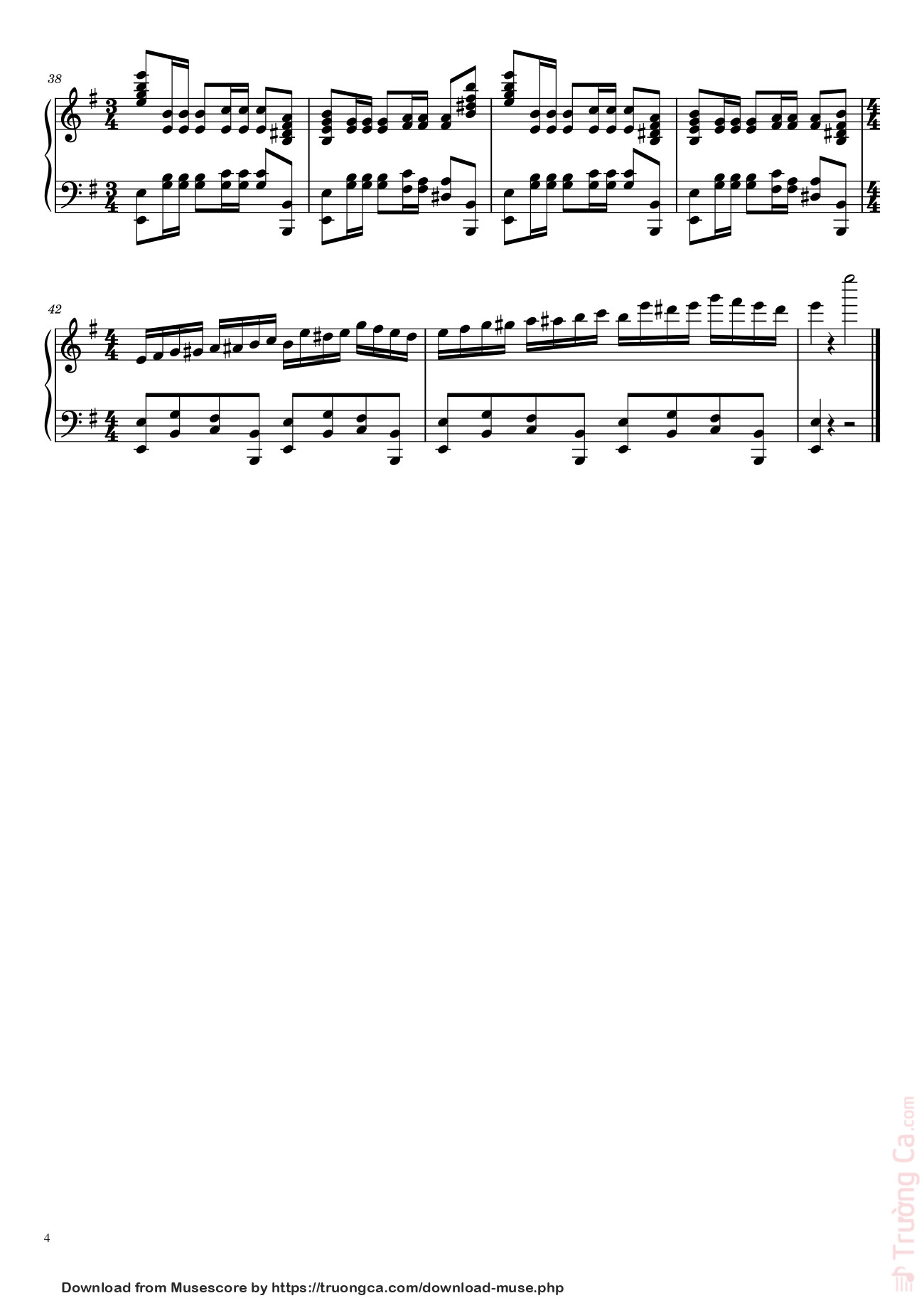 Trang 4 của Sheet nhạc PDF bài hát Time Travel Theme Sheet Piano - Jay Chou