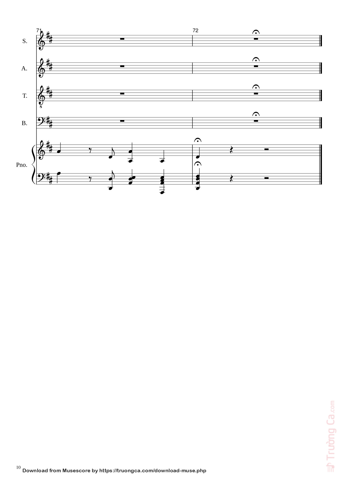 Trang 10 của Sheet nhạc PDF bài hát Gloria in excelsis Deo (SATB) - Antonio Vivaldi