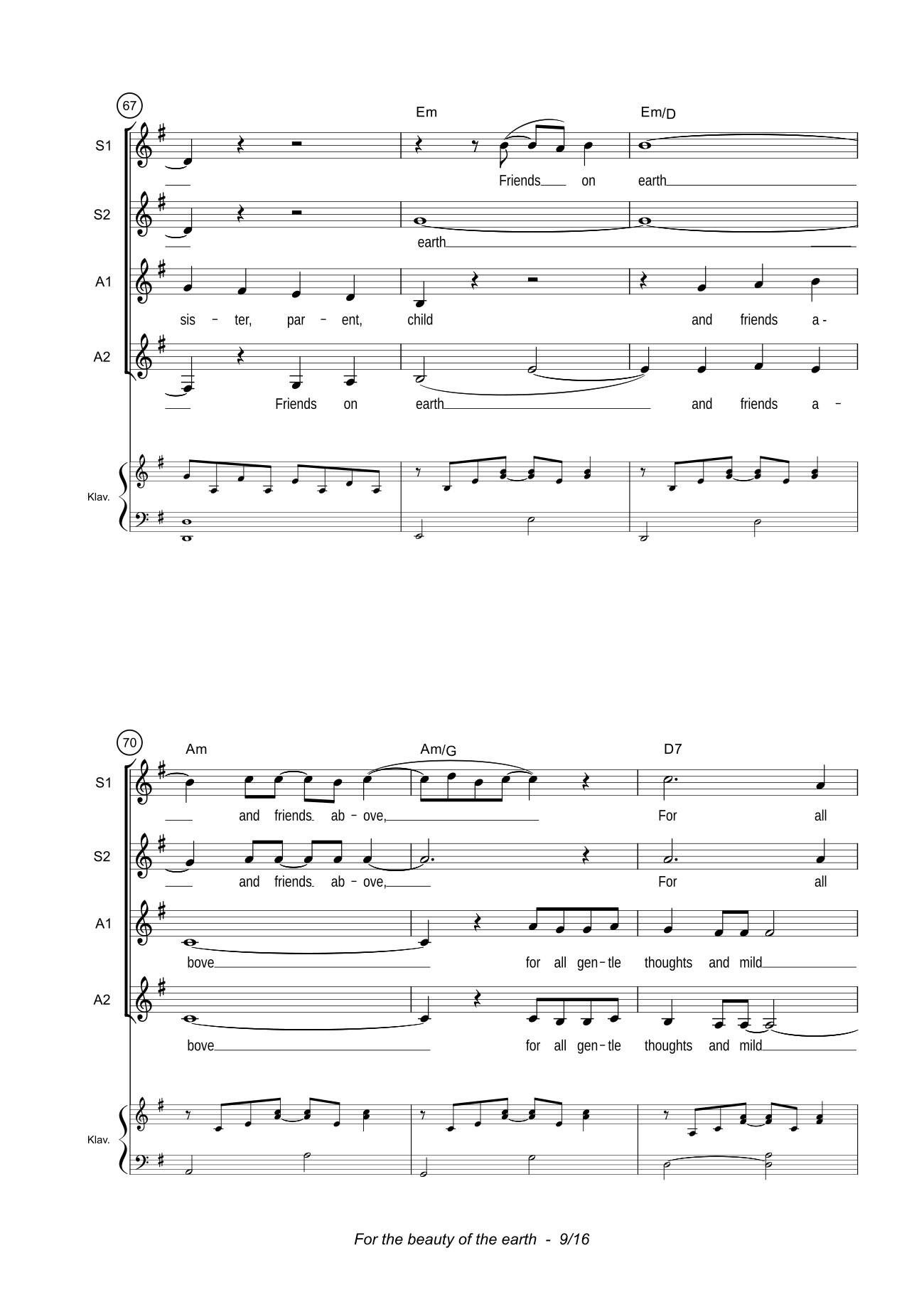 Trang 9 của Sheet nhạc PDF bài hát For the beauty of the earth Sheet Piano - John Rutter