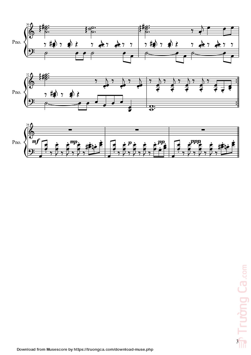 Trang 3 của Sheet nhạc PDF bài hát Faron Woods Sheet Piano - EpicGamer02