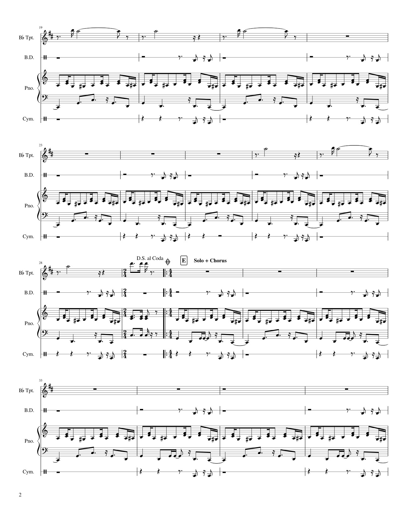 Trang 2 của Sheet nhạc PDF bài hát El Alacran Sheet Piano - Redhairedlion