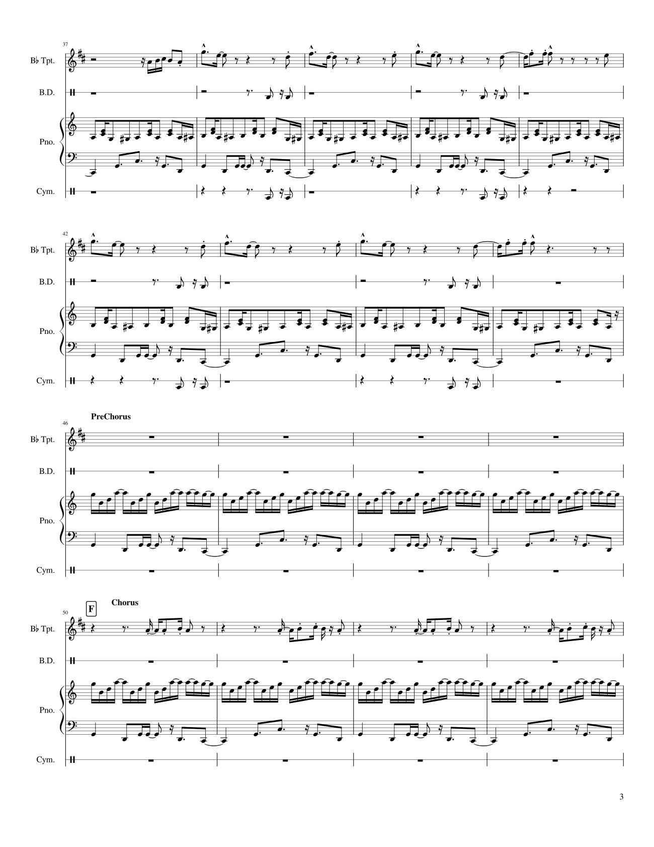 Trang 3 của Sheet nhạc PDF bài hát El Alacran Sheet Piano - Redhairedlion